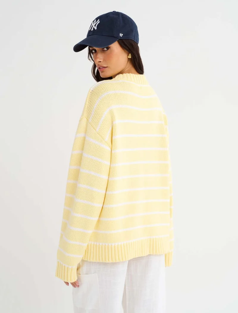 Bayside Sweater | Banana Stripe - Image 3