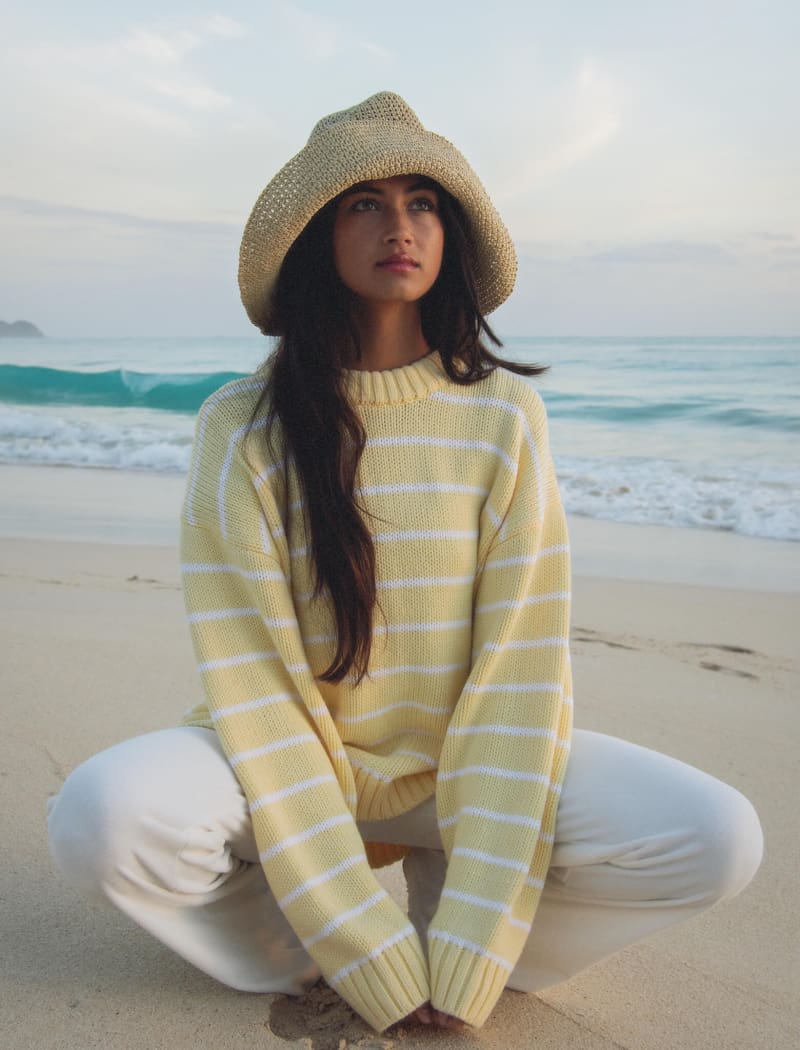 Bayside Sweater | Banana Stripe - Image 6