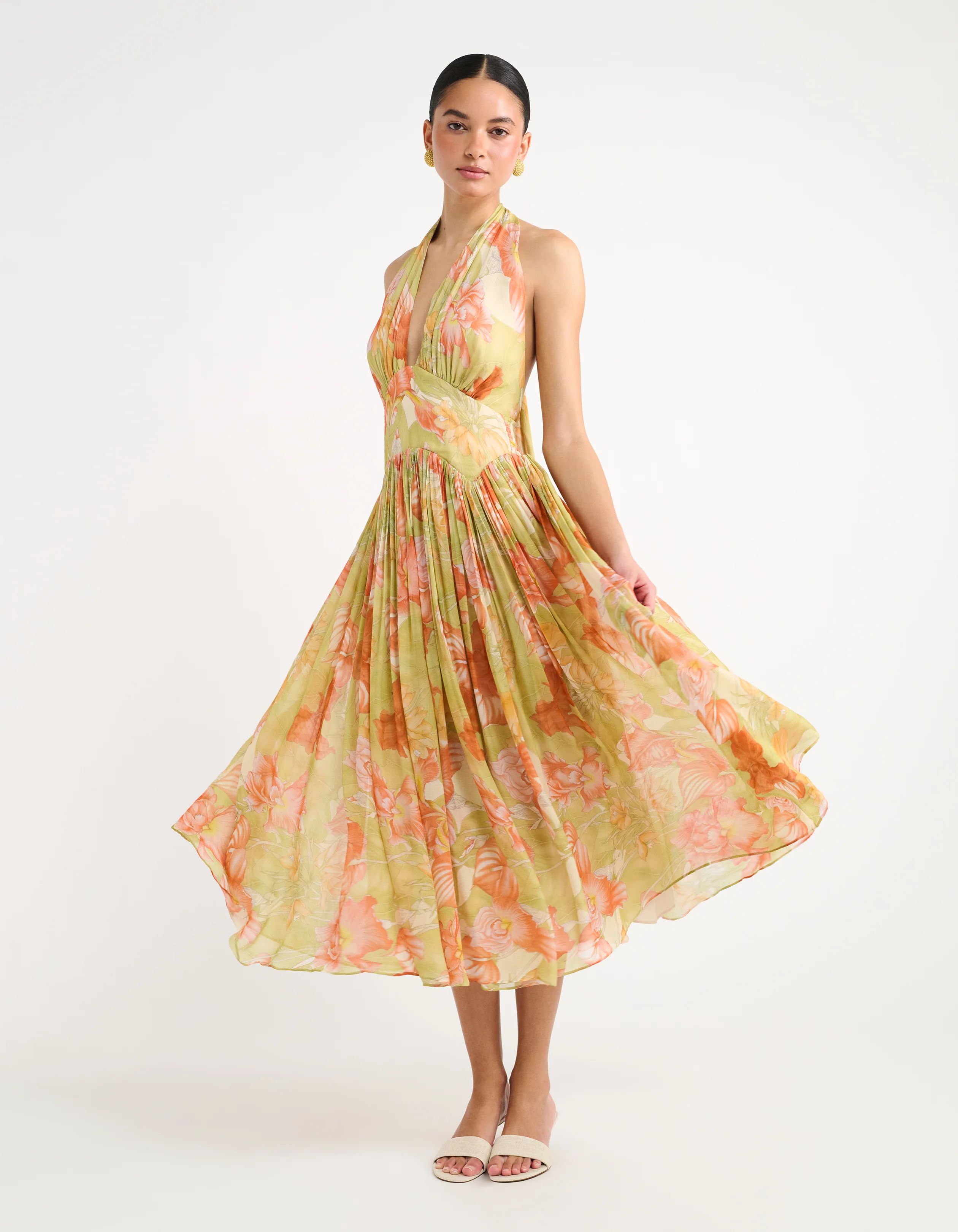 Boulevard Midi Dress | Botanical Sunrise - Image 3