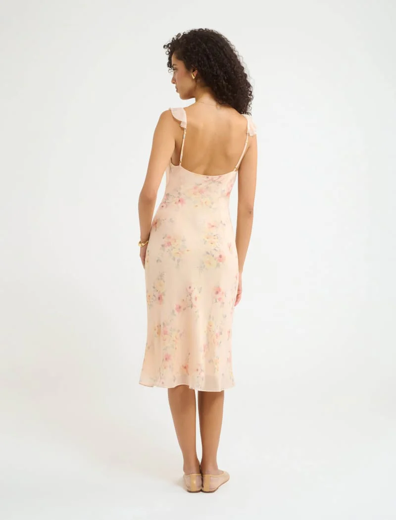 Butterfly Midi Dress | Blush Whisper Floral - Image 4