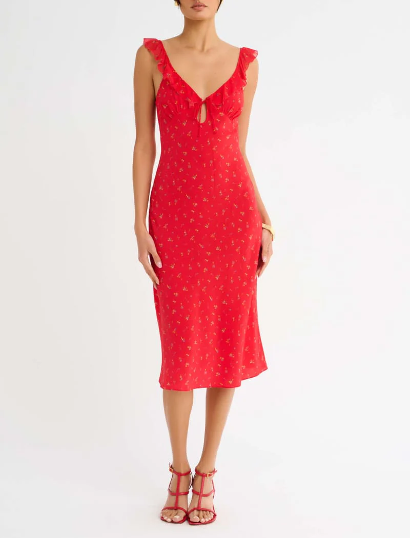 Butterfly Midi Dress | Coral Meadow - Image 5
