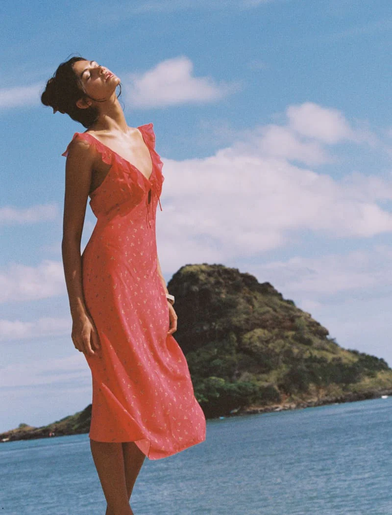 Butterfly Midi Dress | Coral Meadow - Image 6