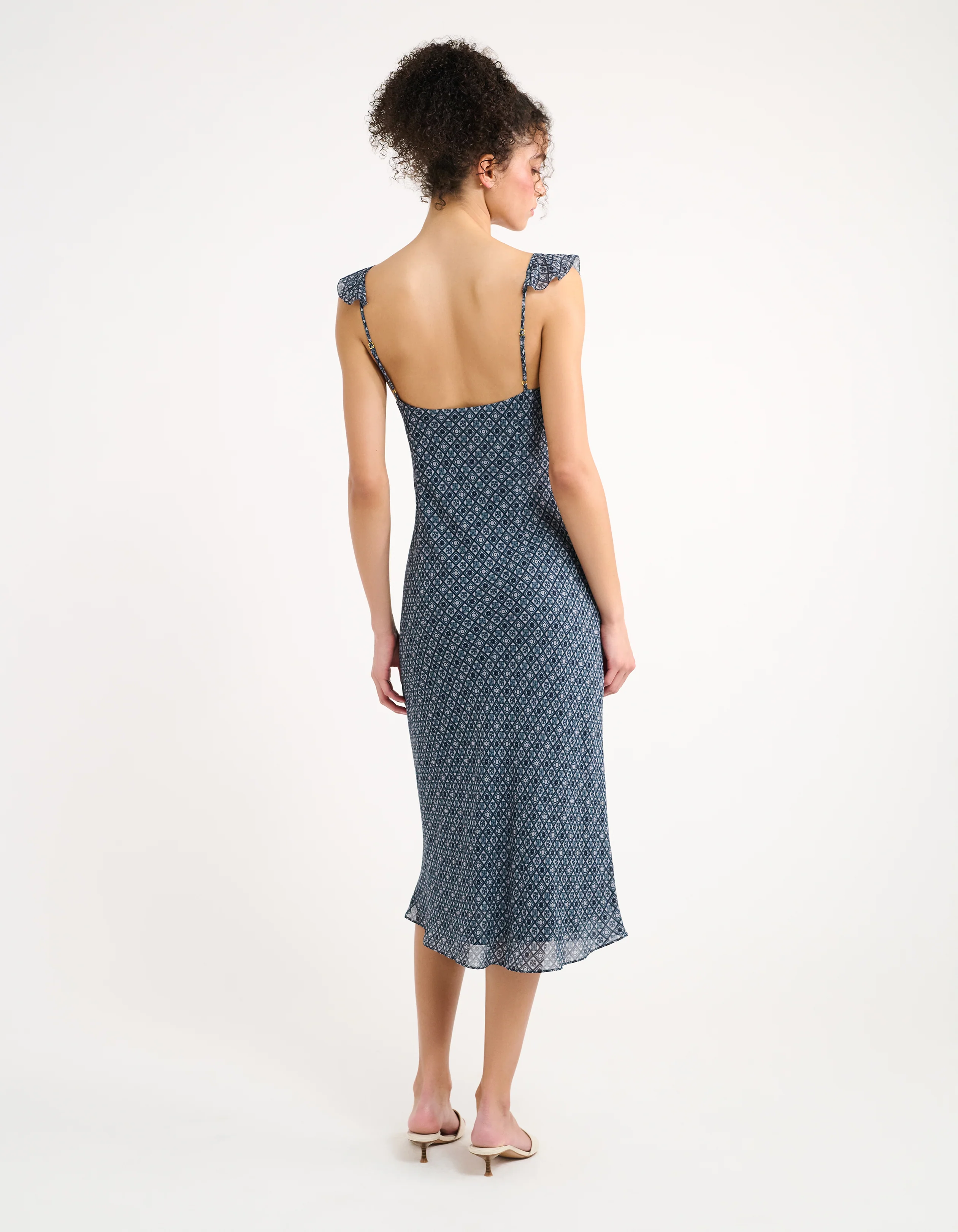 Butterfly Midi Dress | Mediterranean Tile - Image 3