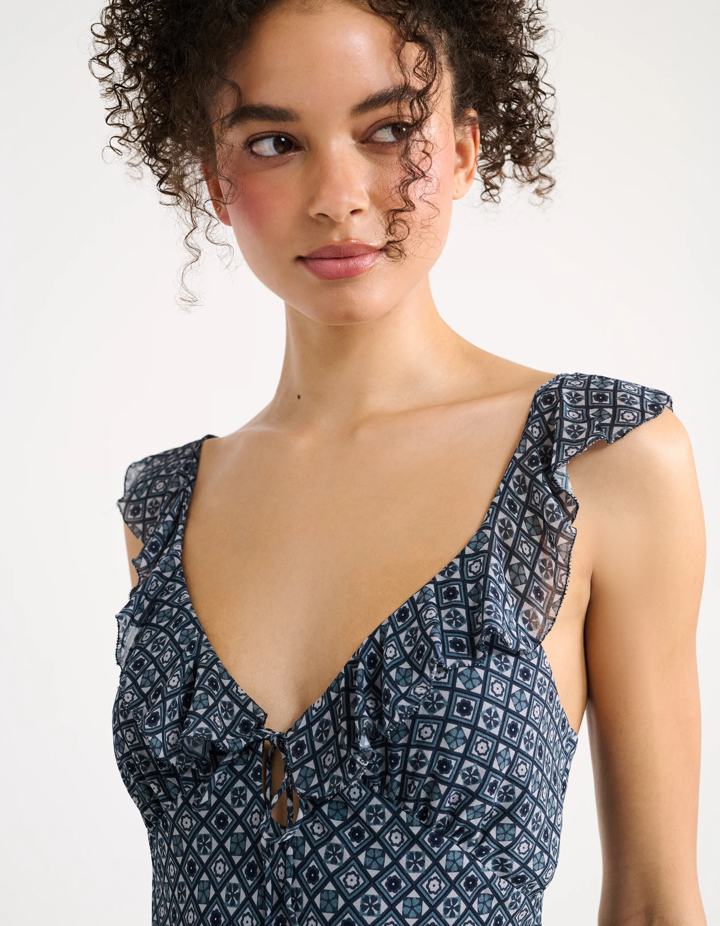 Butterfly Midi Dress | Mediterranean Tile - Image 4