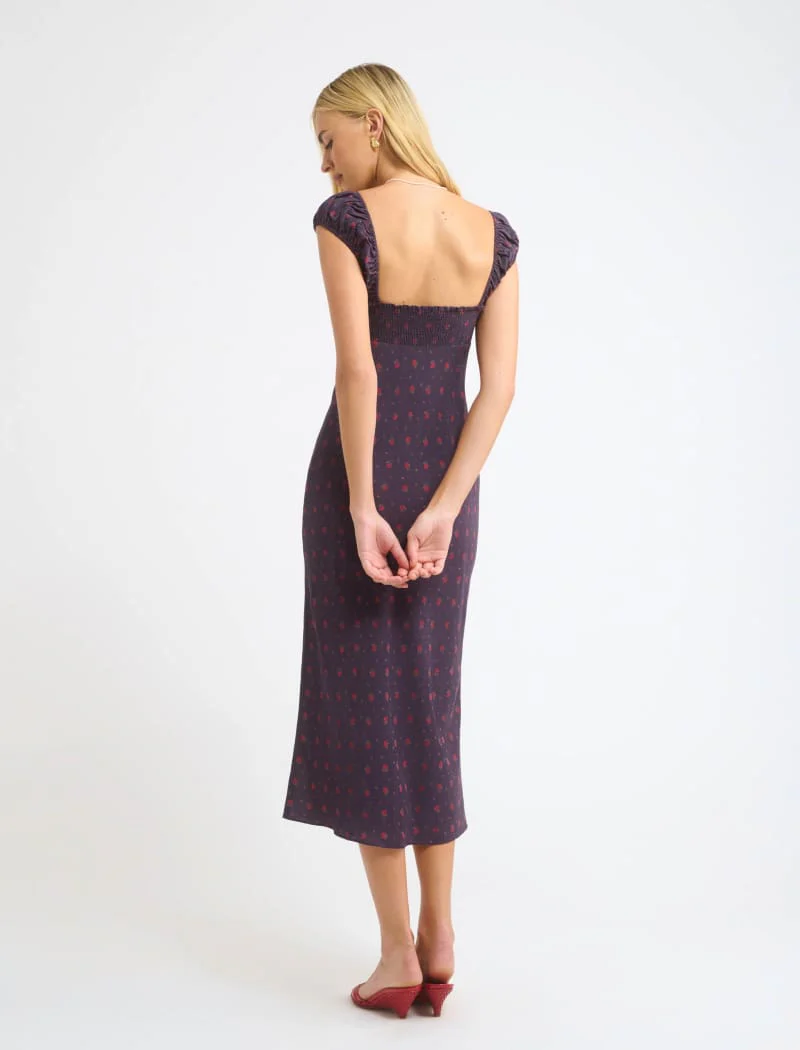 Callaway Midi Dress | Midnight Bloom - Image 3