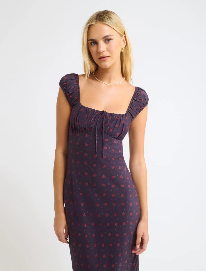 Callaway Midi Dress | Midnight Bloom - Image 4