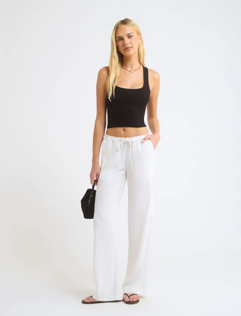 Classic Ribbed Tank | Black - Image 4