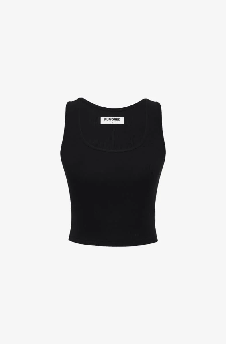 Classic Ribbed Tank | Black - Image 7