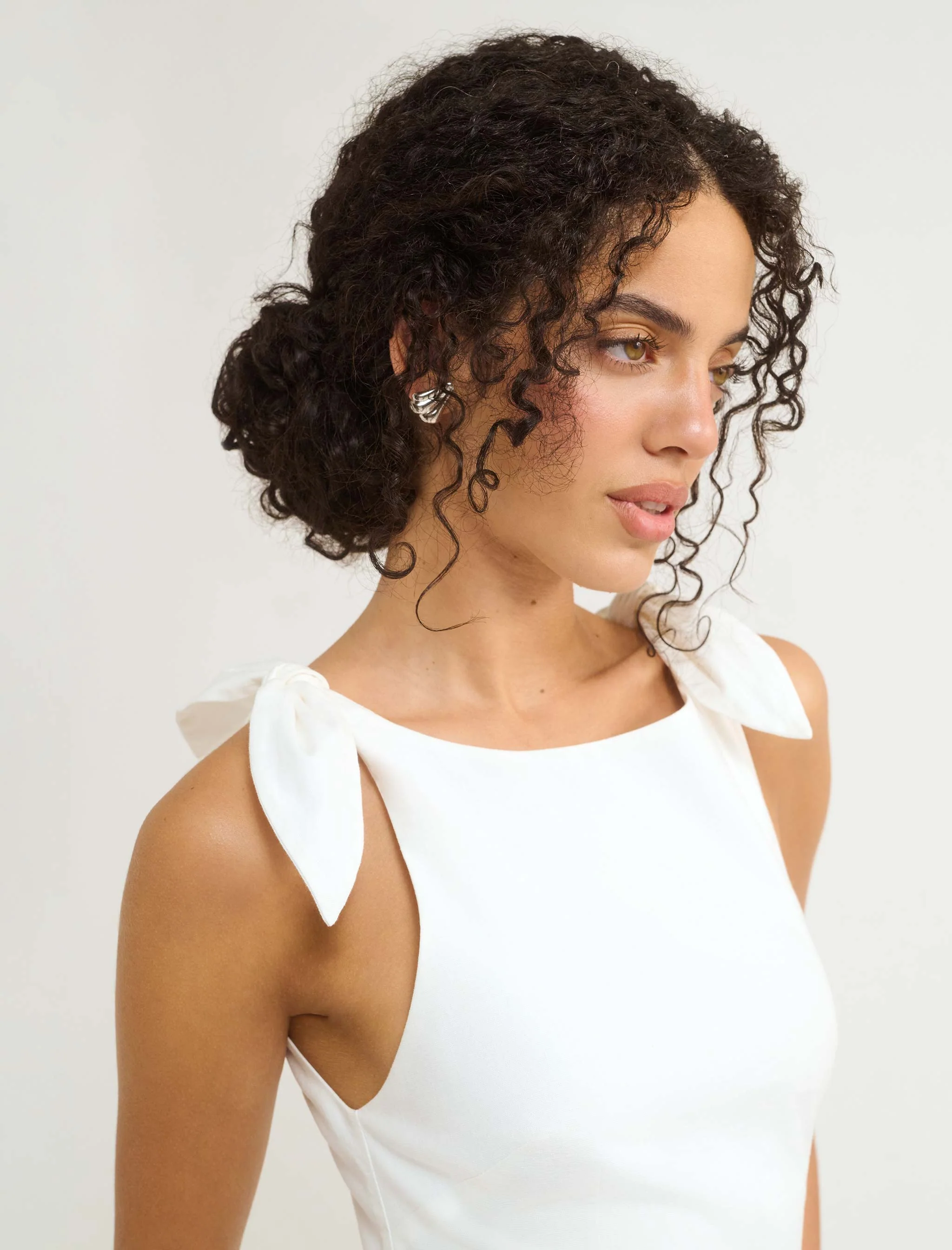 Coastal Mini Dress | White Linen - Image 6