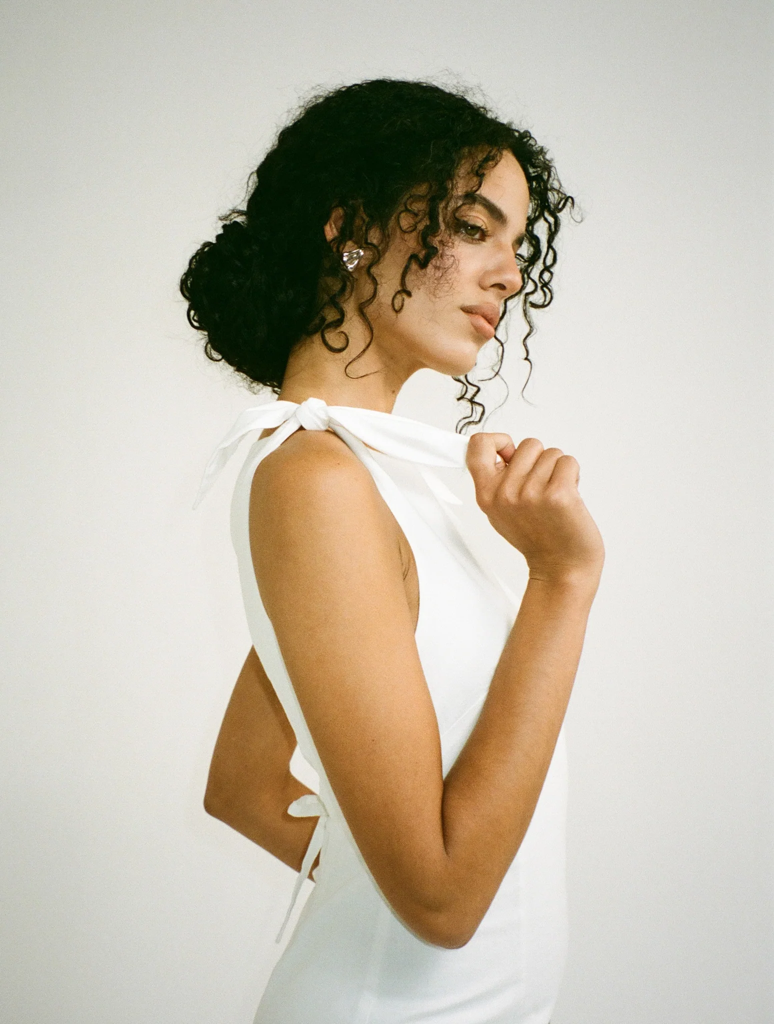 Coastal Mini Dress | White Linen - Image 7