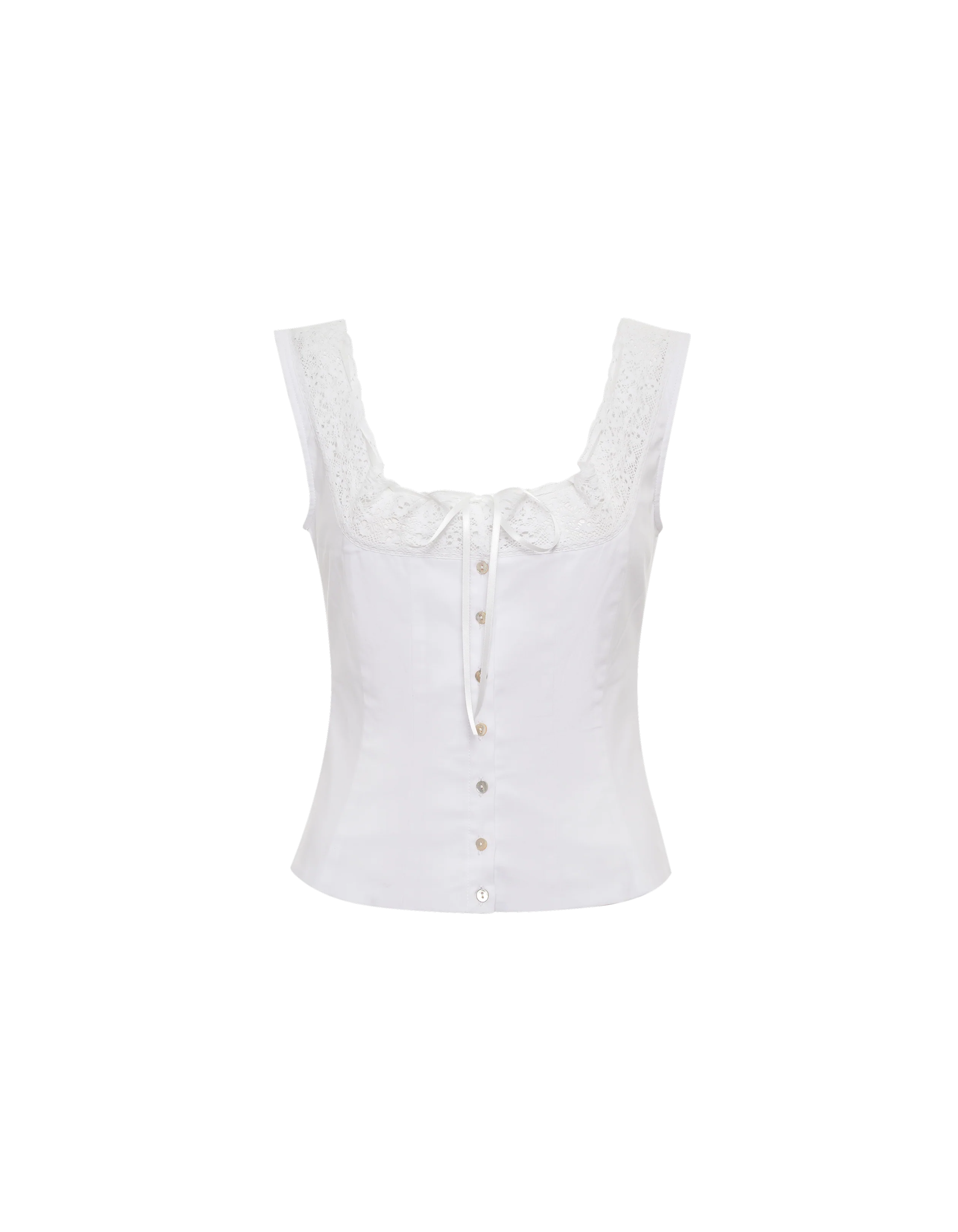 Decolletage Top | White - Image 5