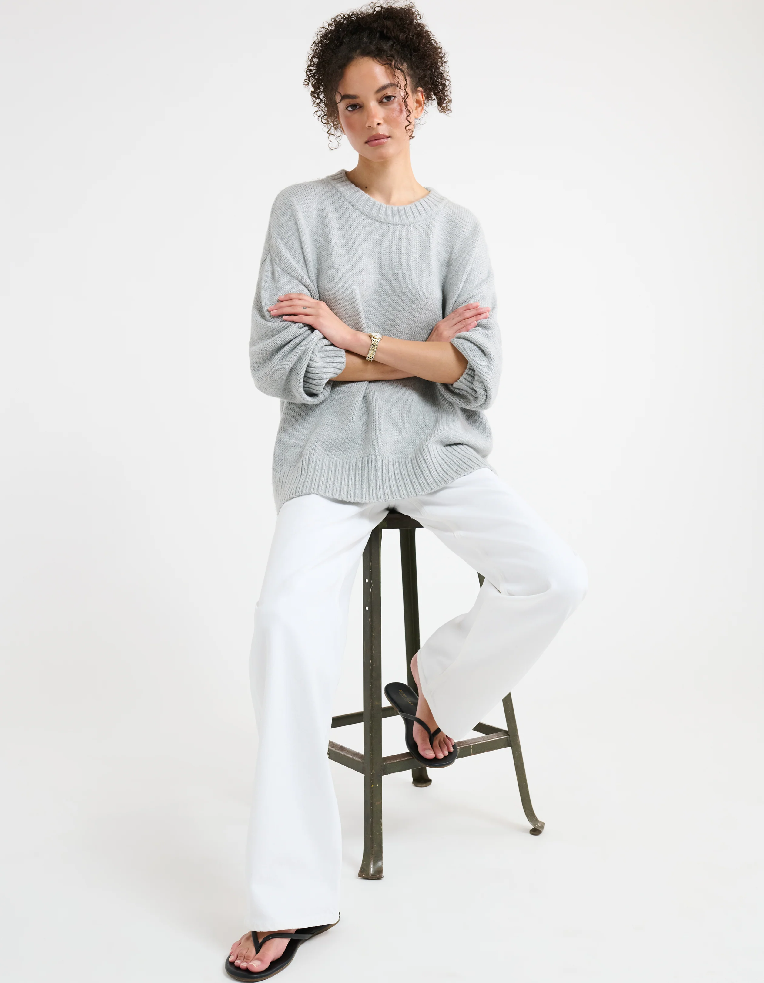 Fair Isle Sweater | Heather Gray - Image 2