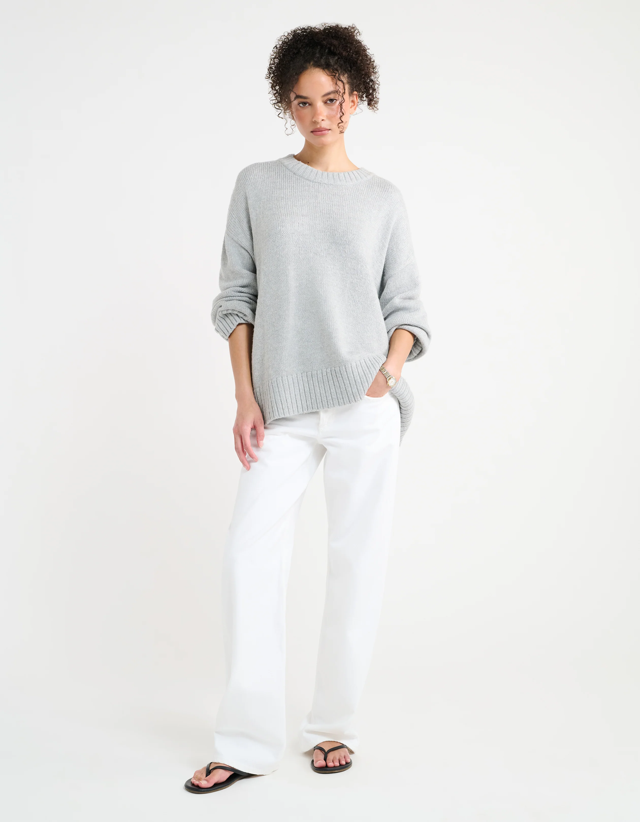 Fair Isle Sweater | Heather Gray - Image 3