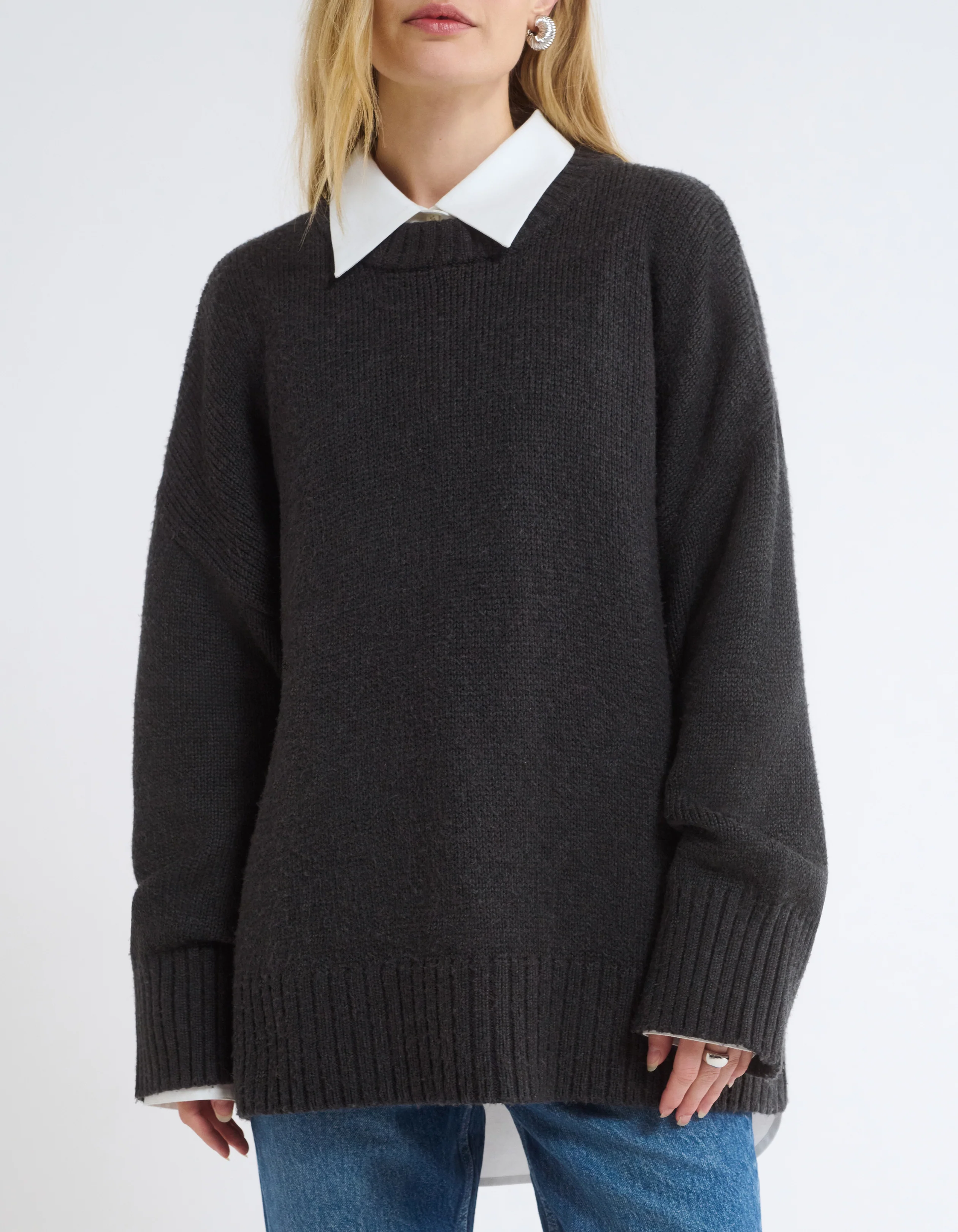 Fair Isle Sweater | Washed Black - Image 5