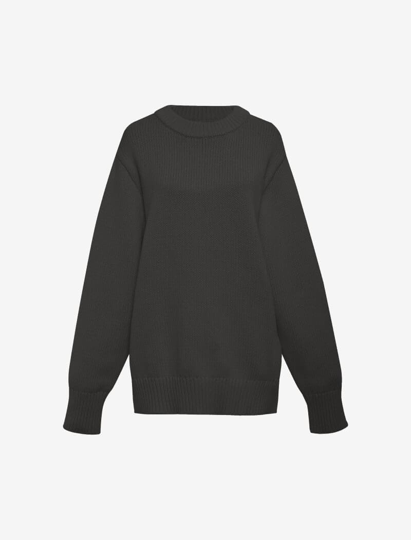 Fair Isle Sweater | Washed Black - Image 8
