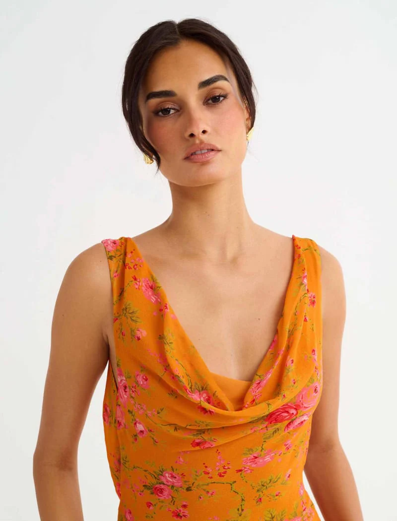 Hollywood Gown | Tangerine Bloom - Image 4