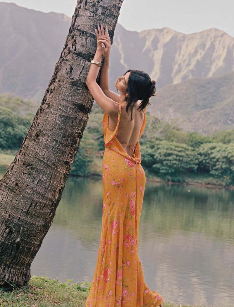 Hollywood Gown | Tangerine Bloom - Image 6