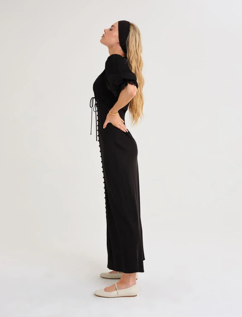 Honey Duster Maxi Dress | Black - Image 7