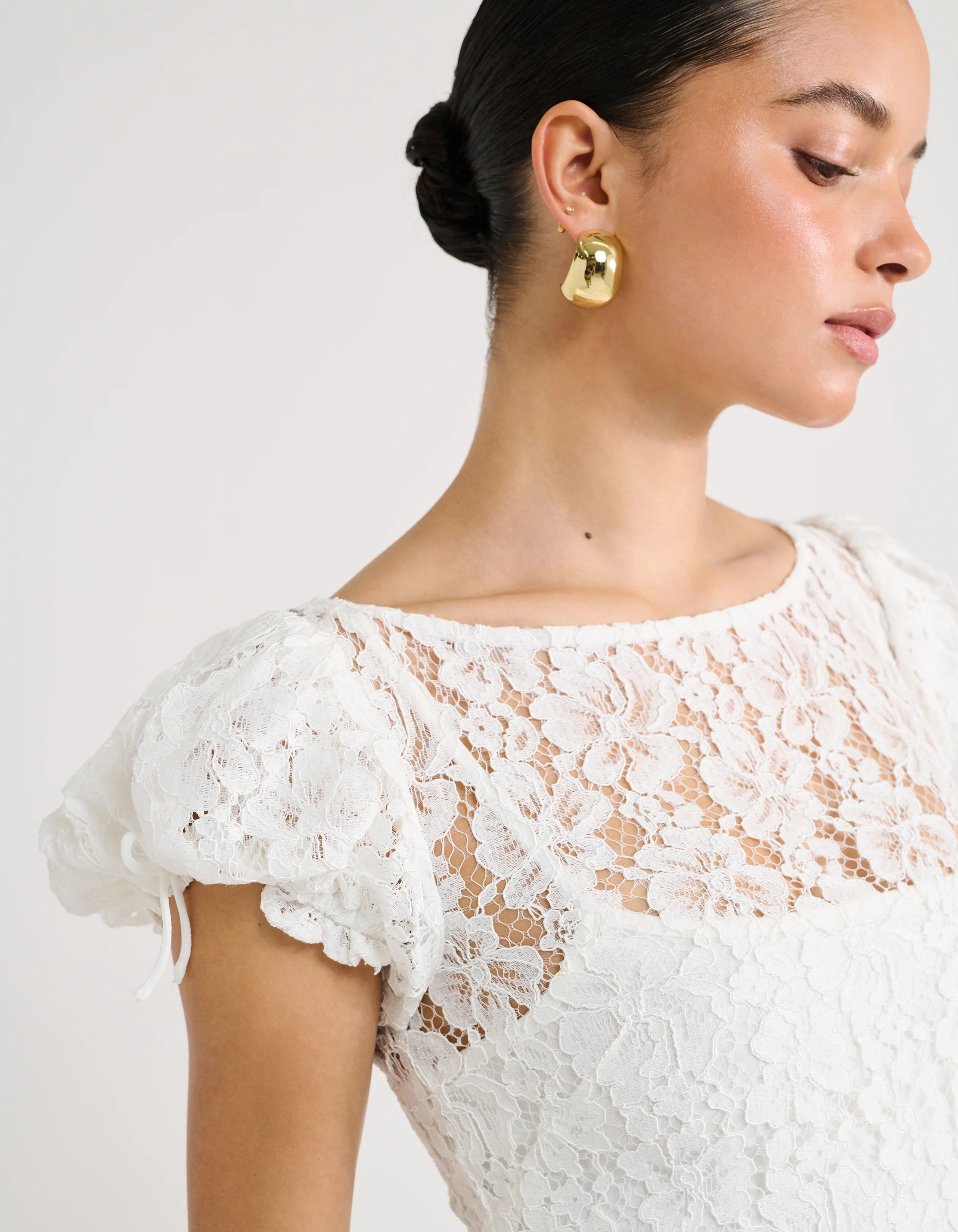 Kisslock Mini Dress | White Lace - Image 2