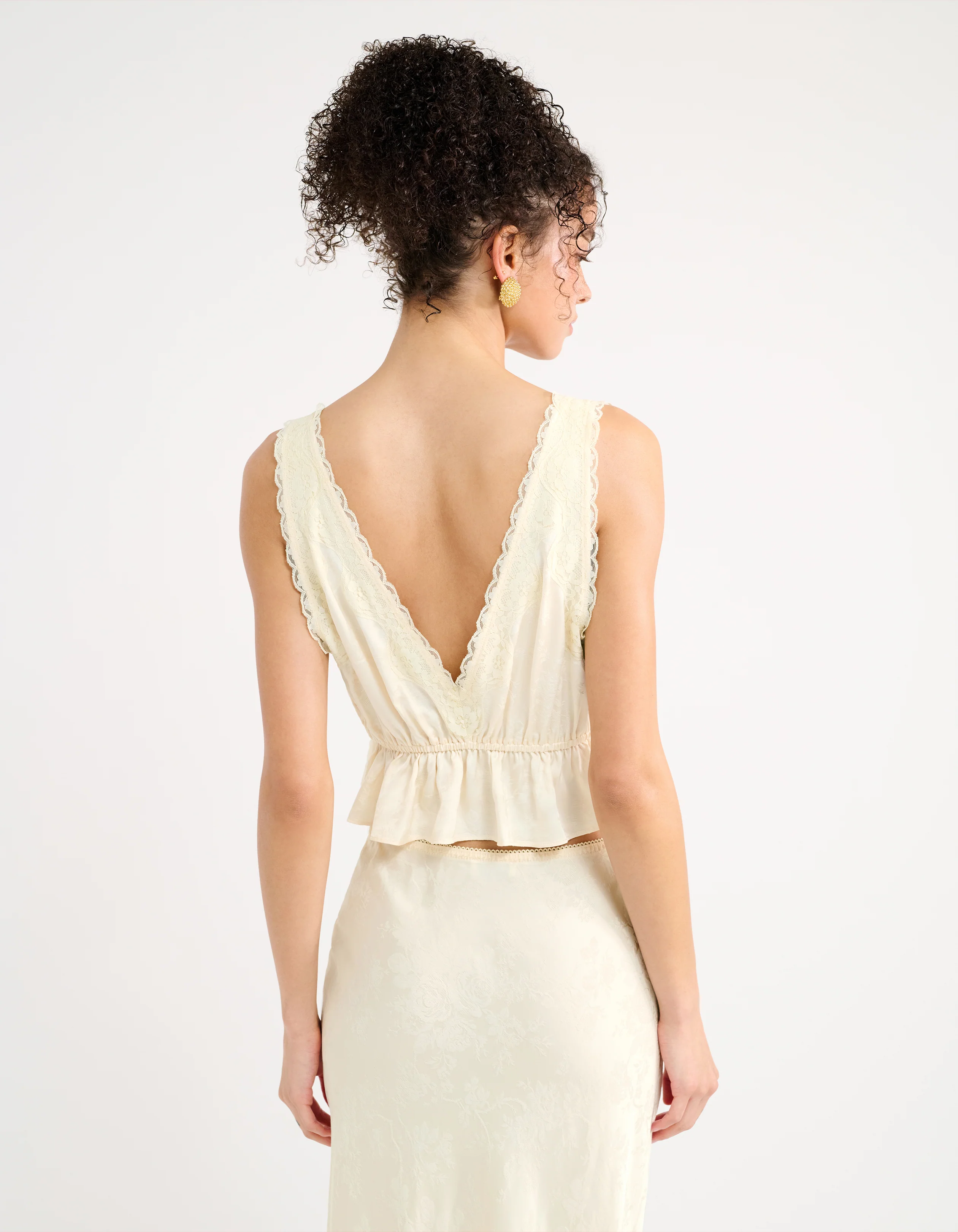 Lady Lace Top | Ivory Jacquard - Image 5