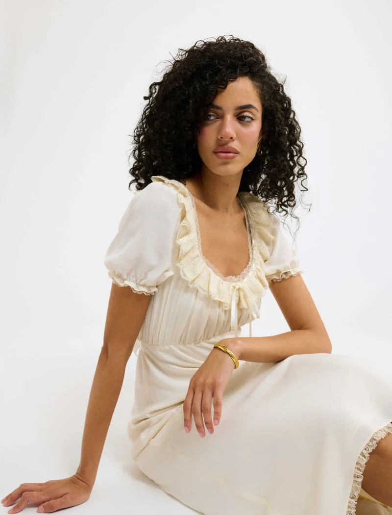 Little House Midi Dress | Cream - Image 5