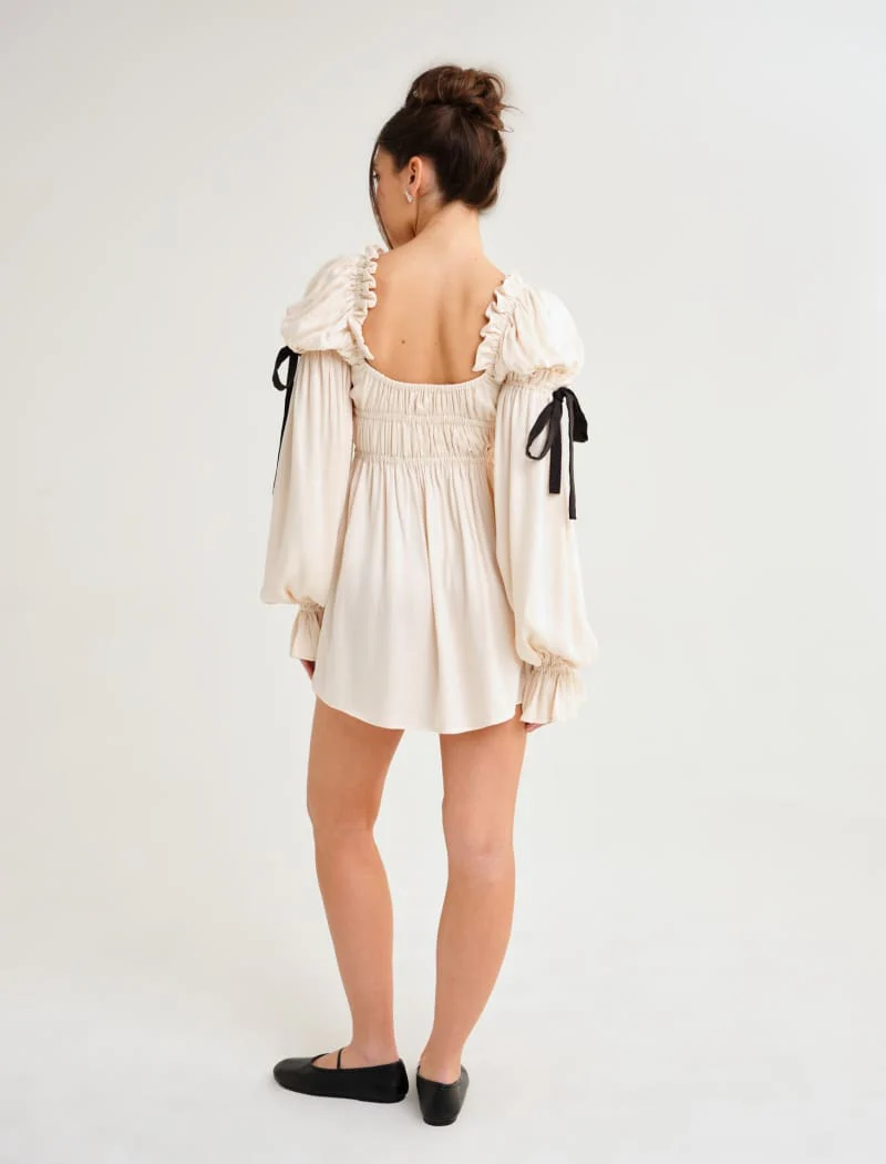 Macbeth Mini Dress | Bone - Image 4