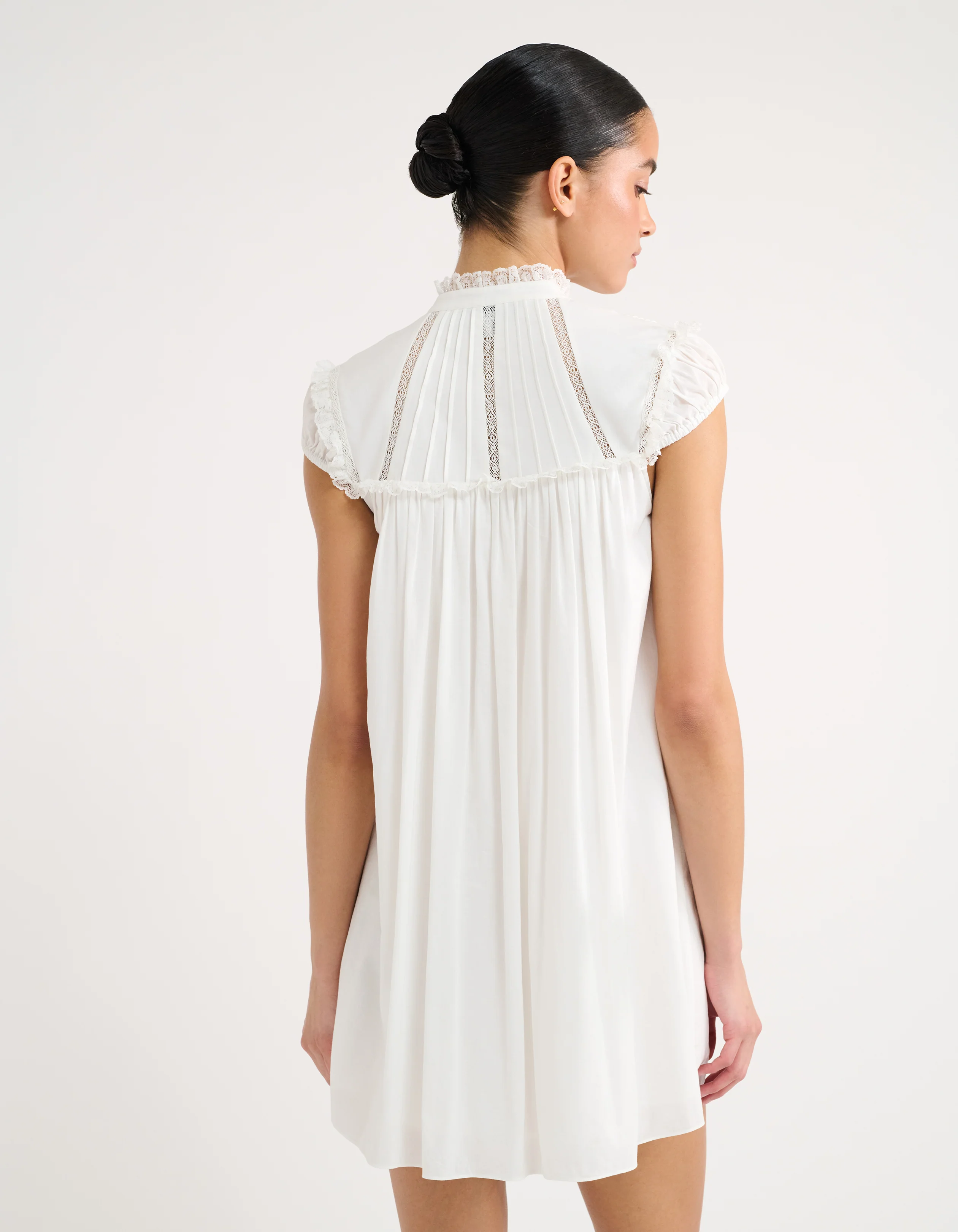 Olive Grove Mini Dress | White - Image 3