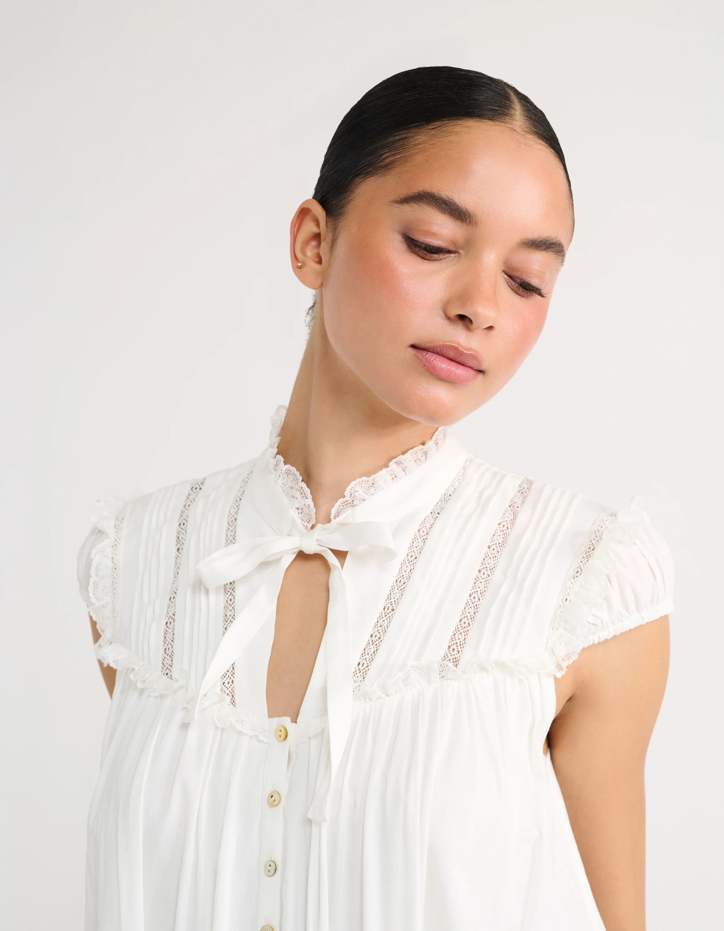 Olive Grove Mini Dress | White - Image 4