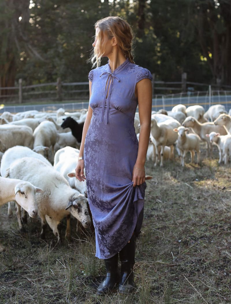 Portofino Maxi Dress | Indigo Jacquard - Image 5