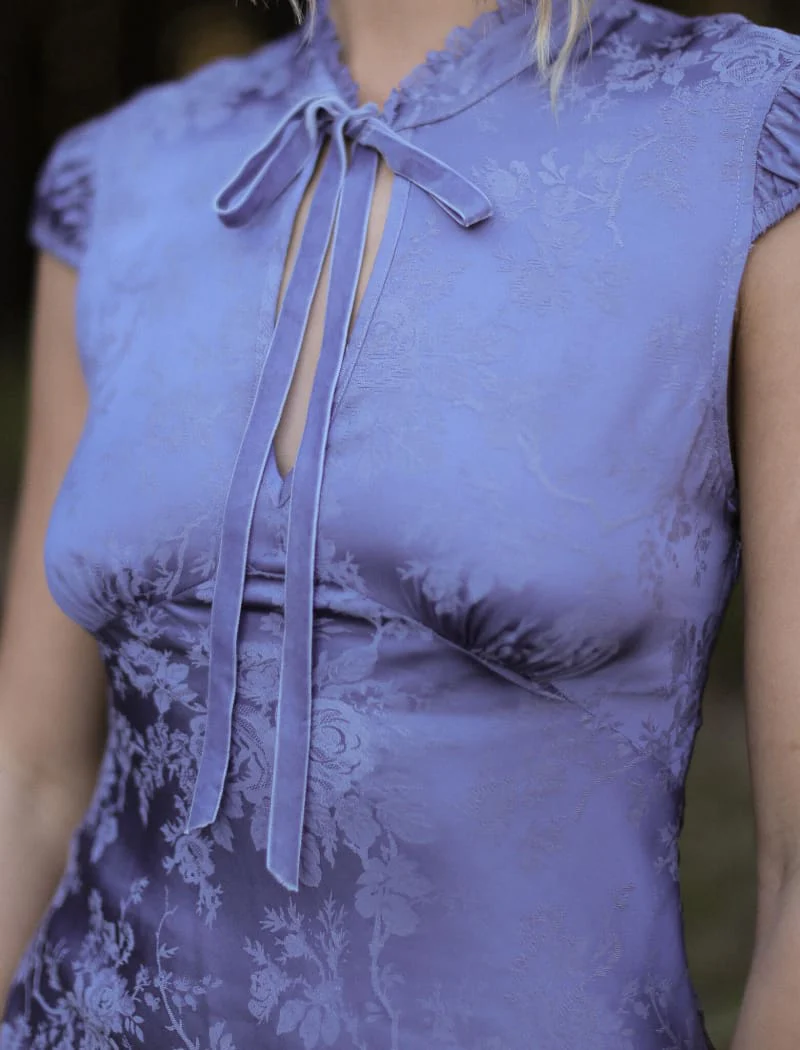 Portofino Maxi Dress | Indigo Jacquard - Image 6