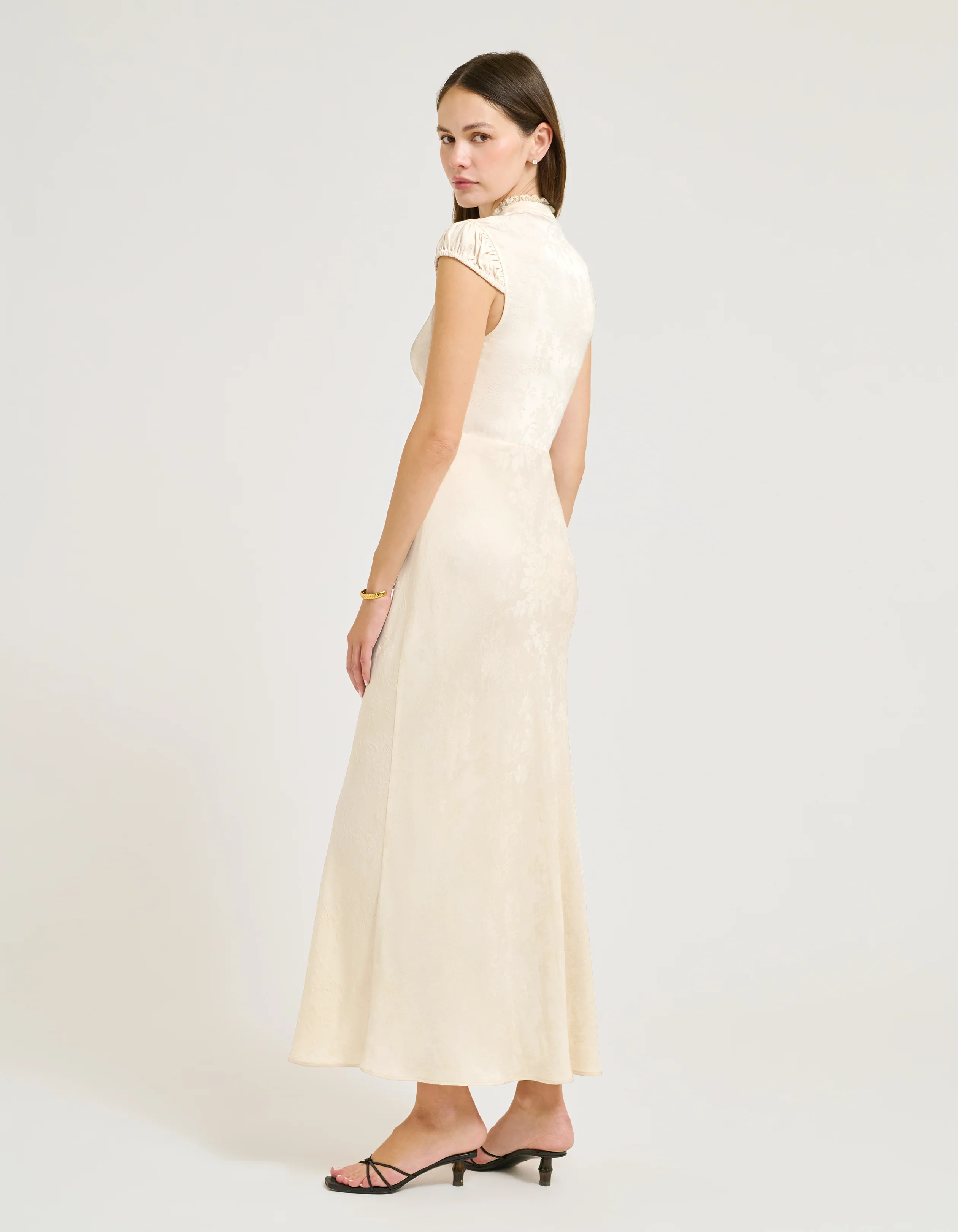 Portofino Maxi Dress | Ivory Jacquard - Image 3