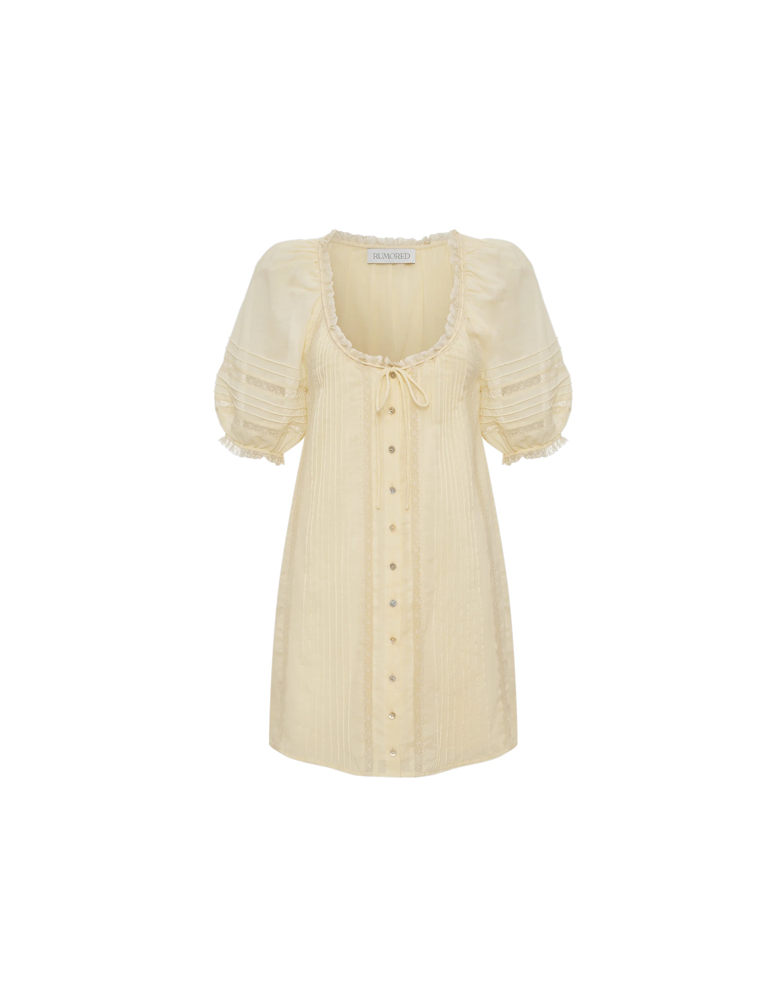 Prairie Mini Dress | Custard - Image 7