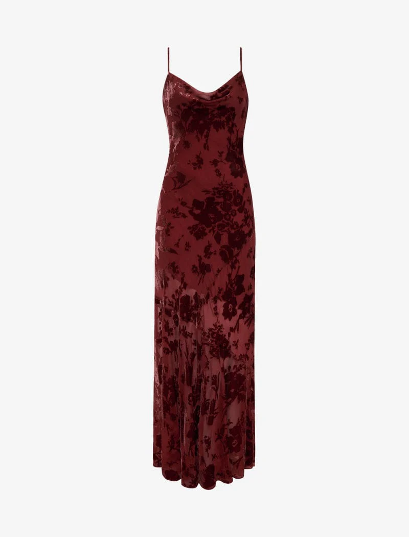 Santeria Maxi Dress | Crimson Devore - Image 6