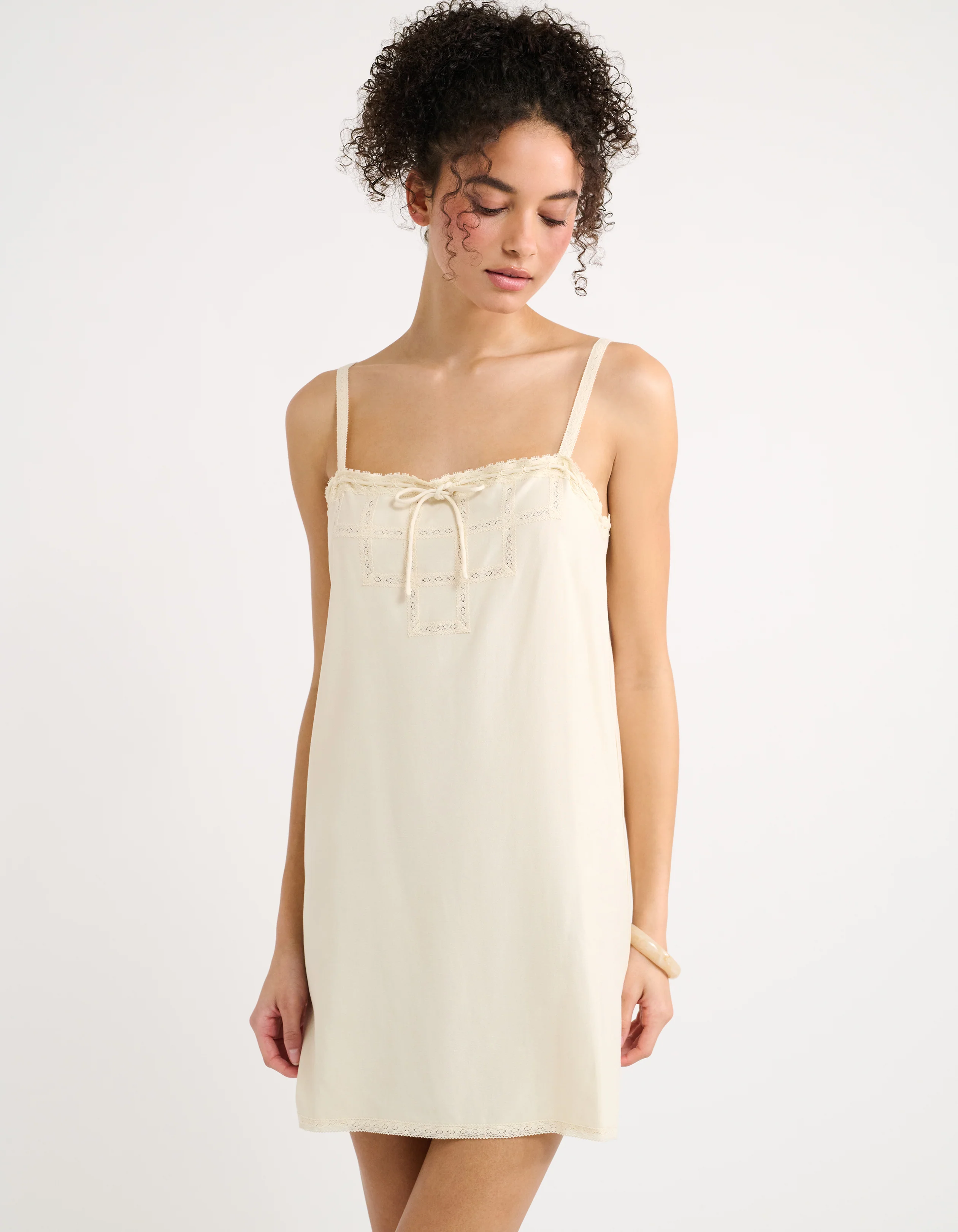 Sea Breeze Mini Dress | Cream - Image 3