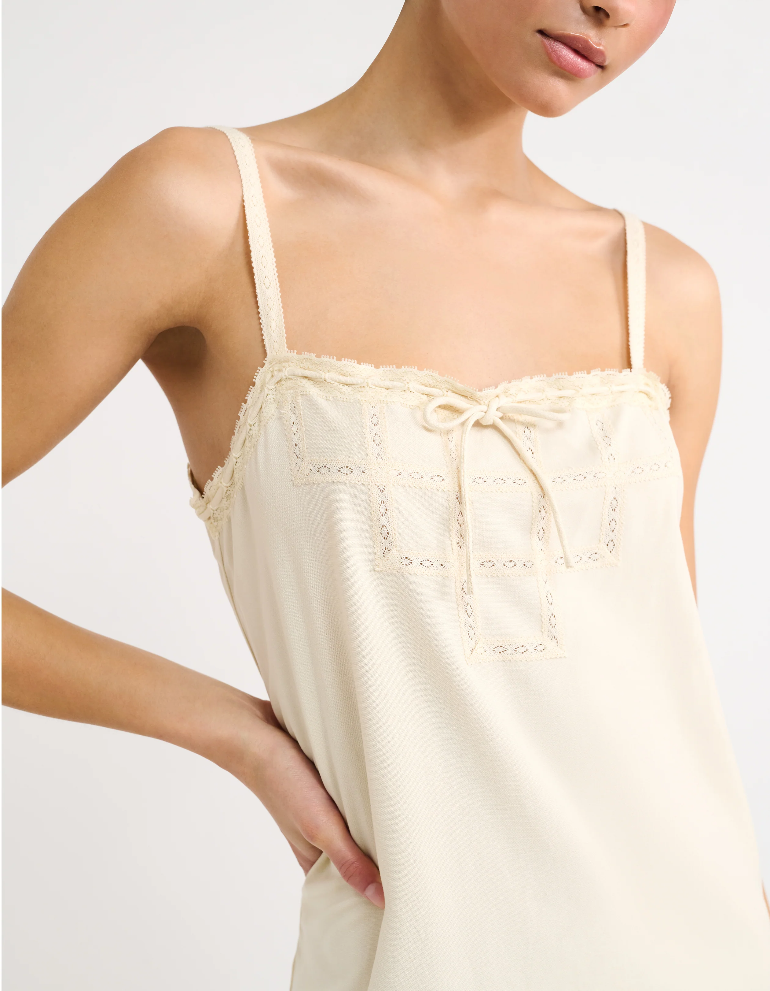 Sea Breeze Mini Dress | Cream - Image 4