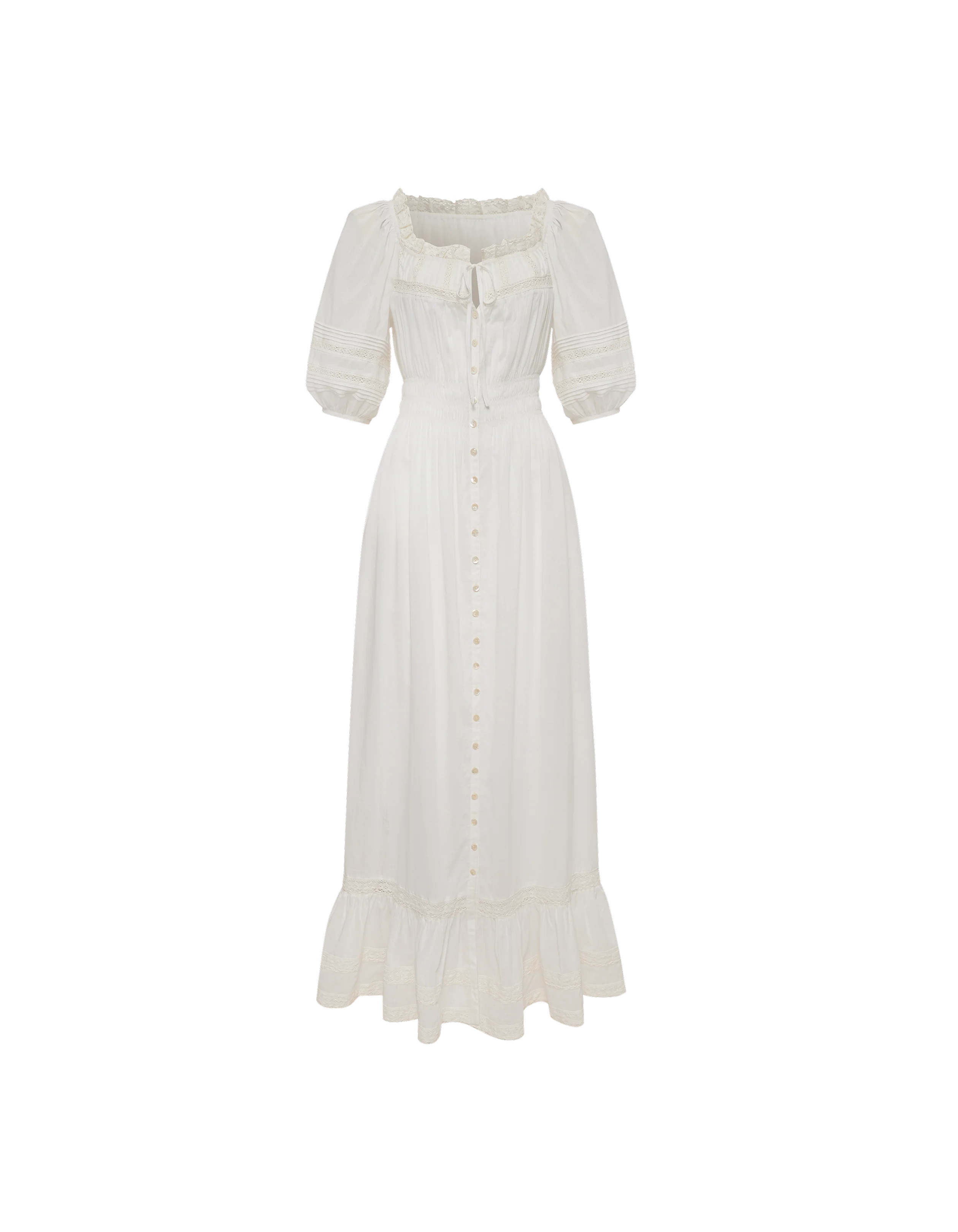 Sea Cotton Midi Dress | White - Image 9