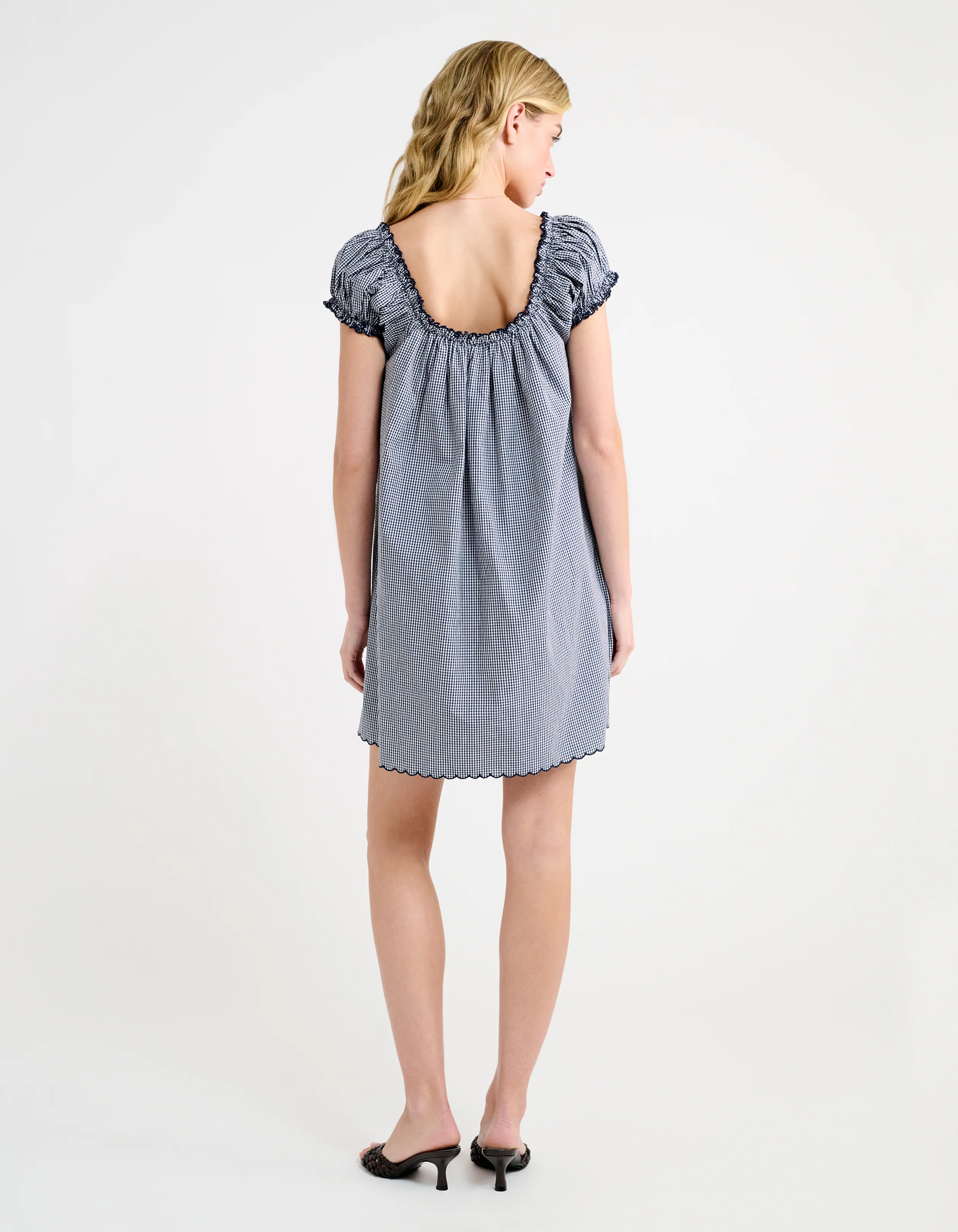 Slowtide Mini Dress | Navy Gingham - Image 4