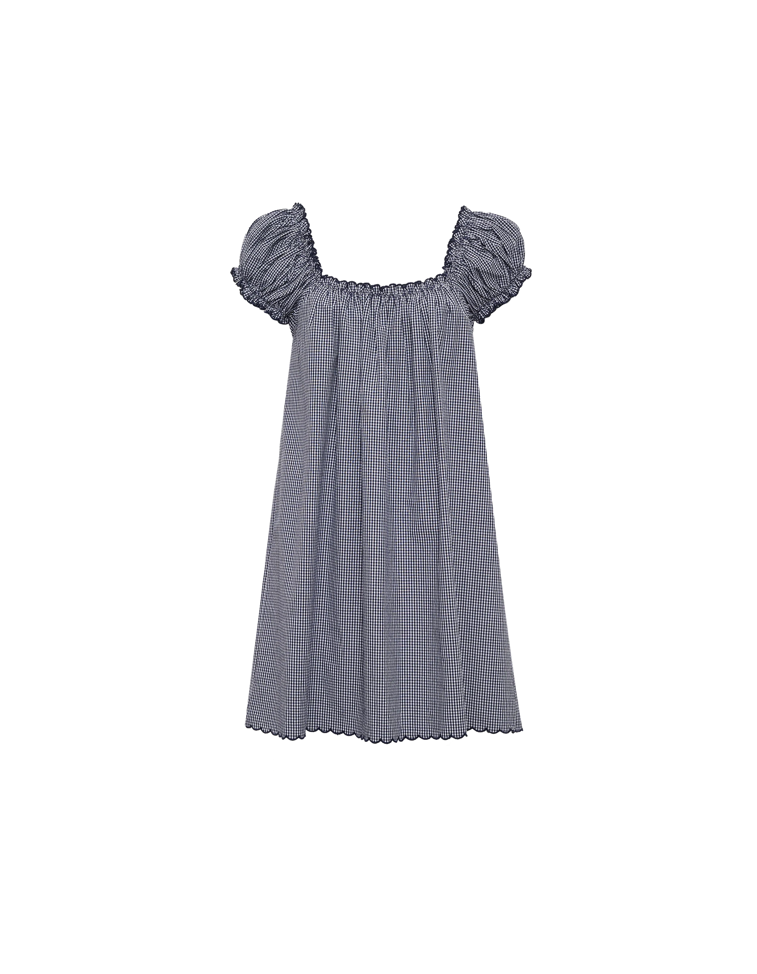 Slowtide Mini Dress | Navy Gingham - Image 7