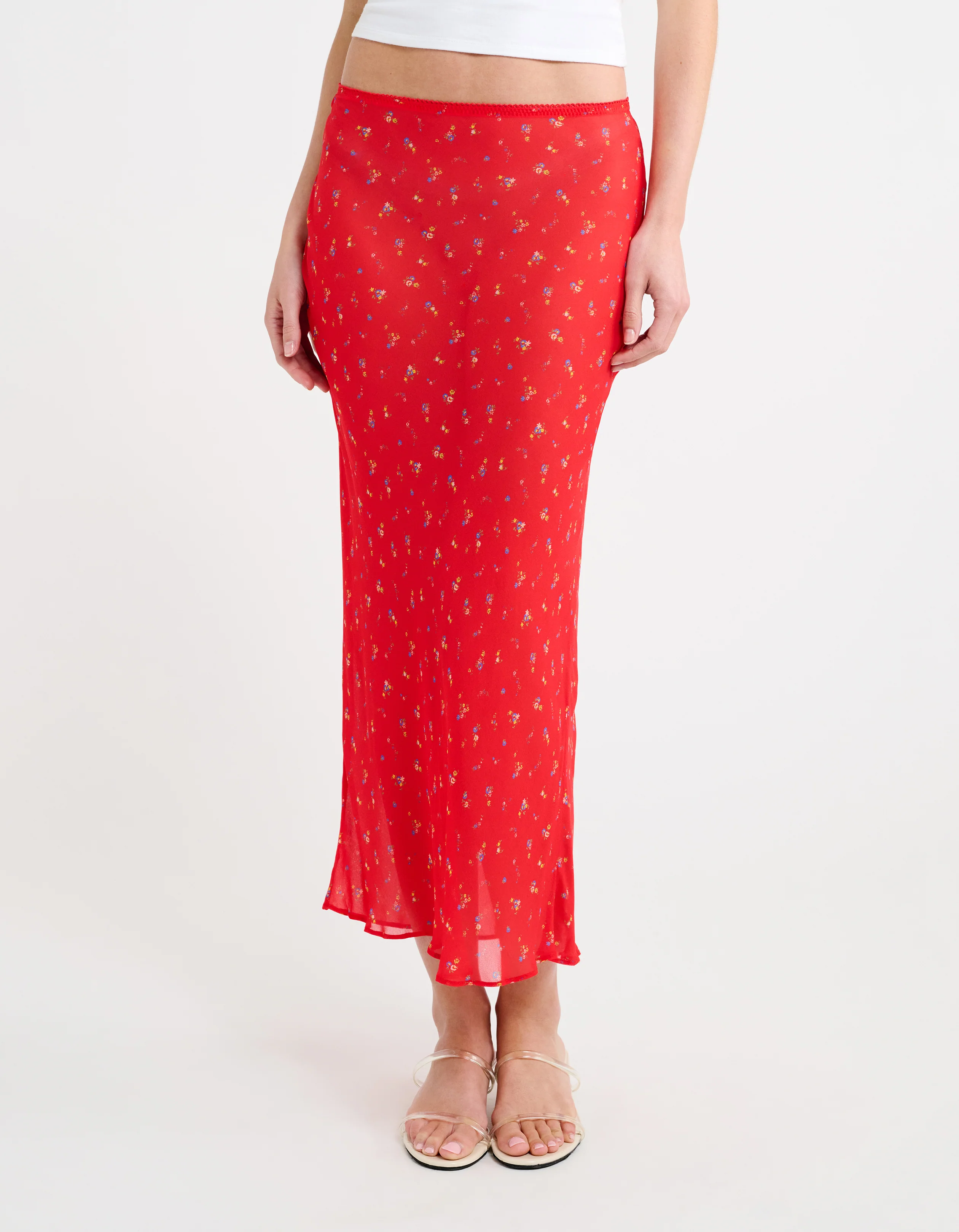 Stroll Midi Skirt | Coral Meadow - Image 4