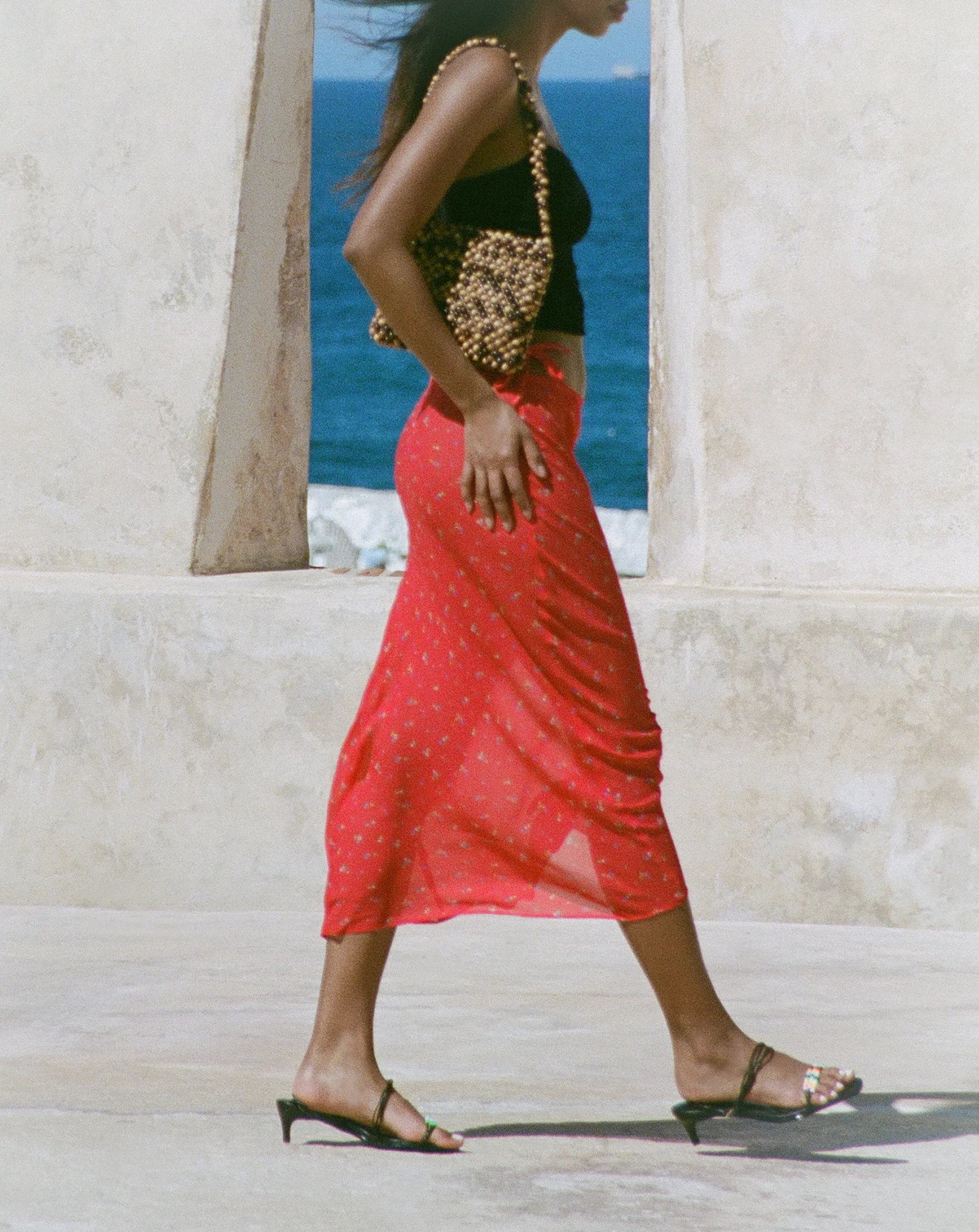 Stroll Midi Skirt | Coral Meadow - Image 6
