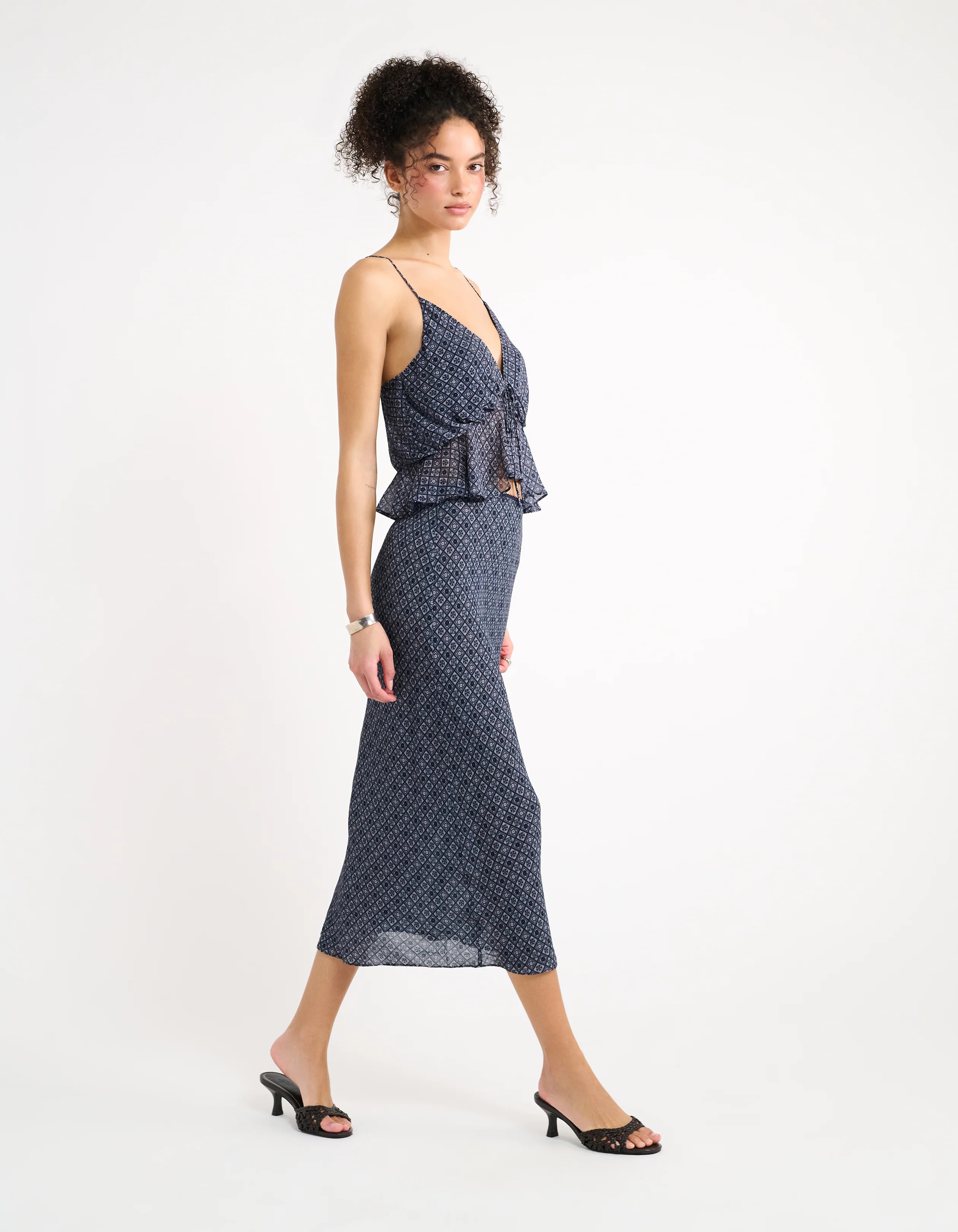 Stroll Midi Skirt | Mediterranean Tile - Image 2