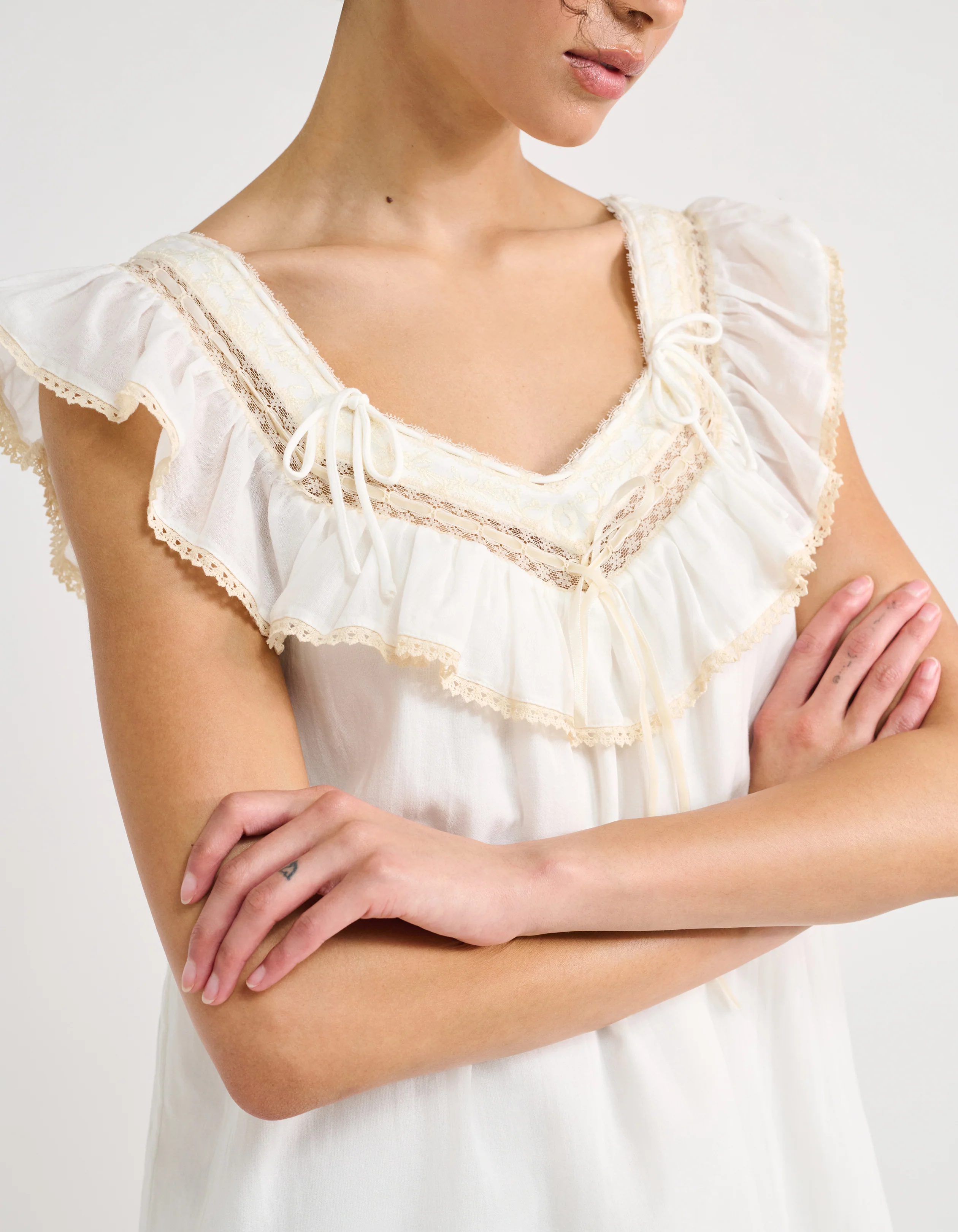 Teacup Mini Dress | White - Image 3