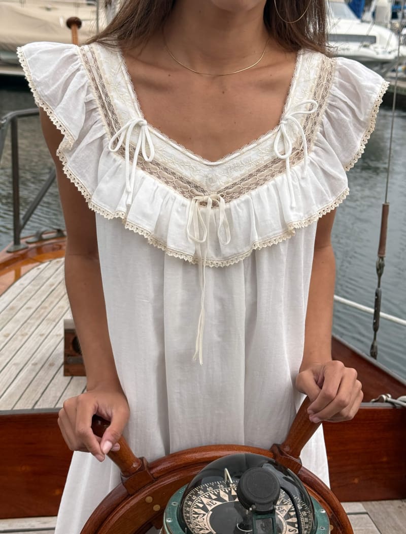 Teacup Mini Dress | White - Image 5
