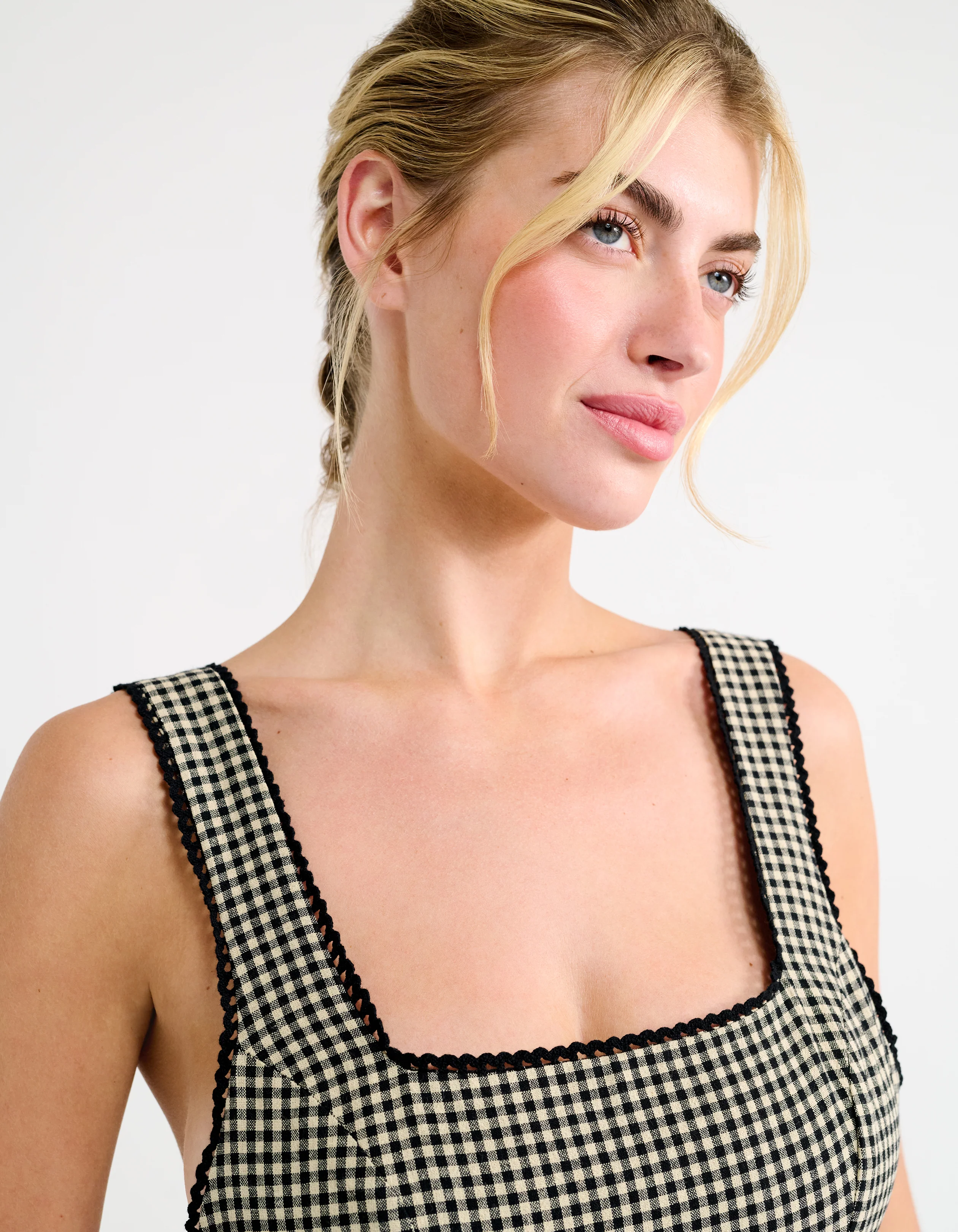 Toulouse Midi Dress | Black Gingham - Image 5
