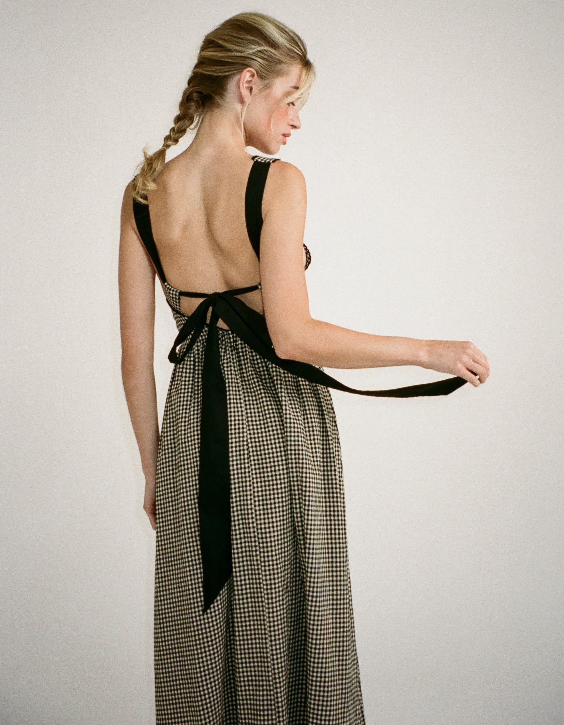 Toulouse Midi Dress | Black Gingham - Image 6