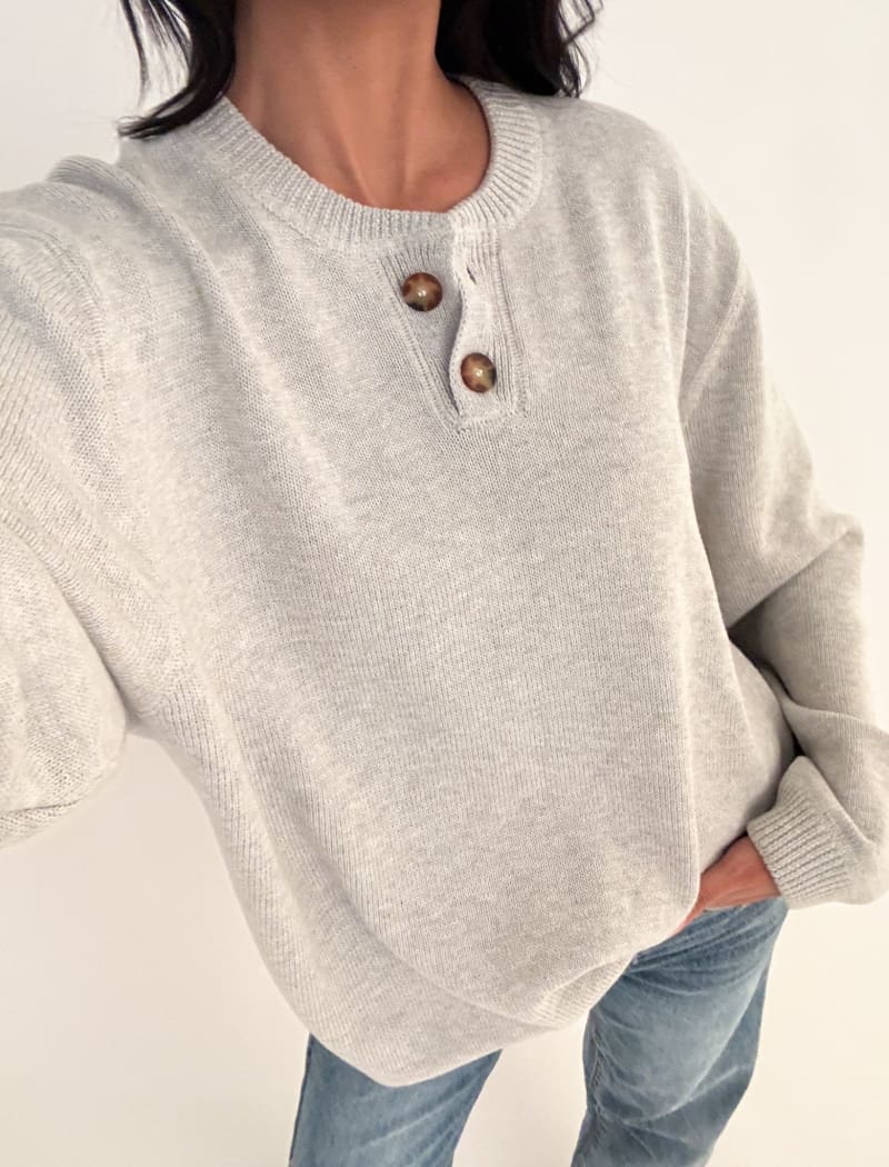 Varsity Henley | Light Heather Gray - Image 6