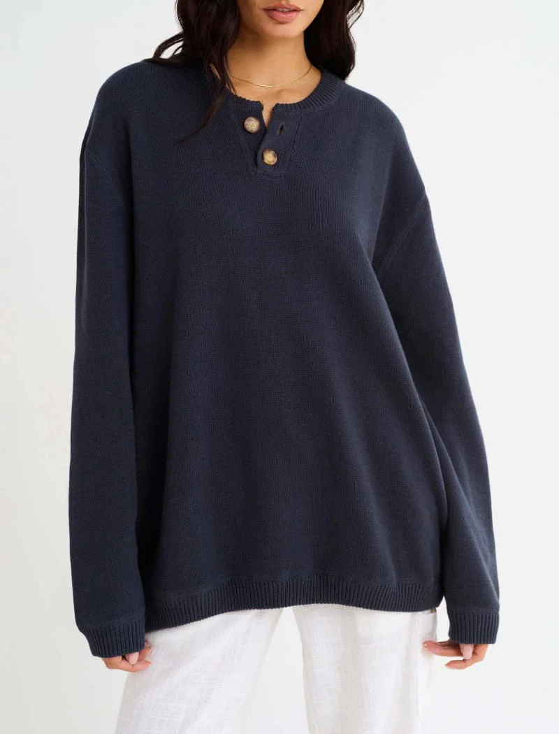 Varsity Henley | Navy - Image 4