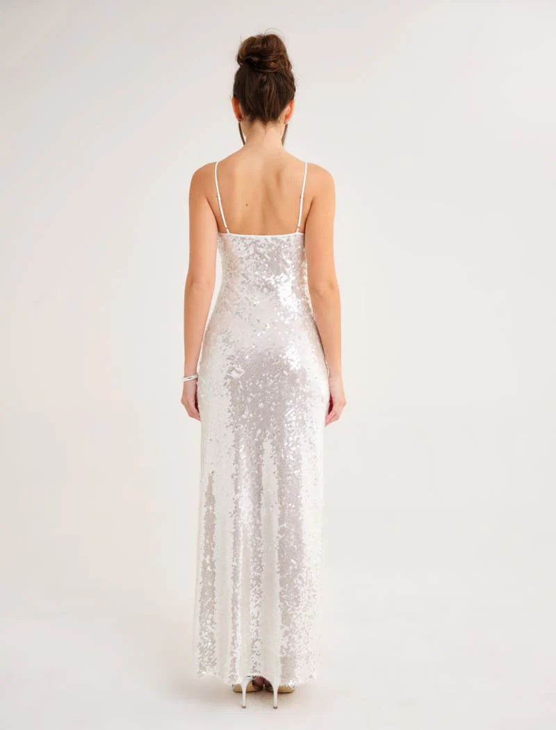 Vintage Slip Maxi Dress | Prosecco - Image 3