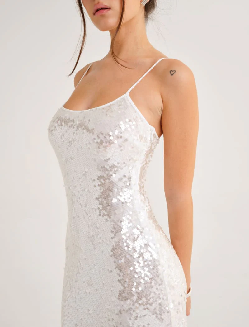 Vintage Slip Maxi Dress | Prosecco - Image 4