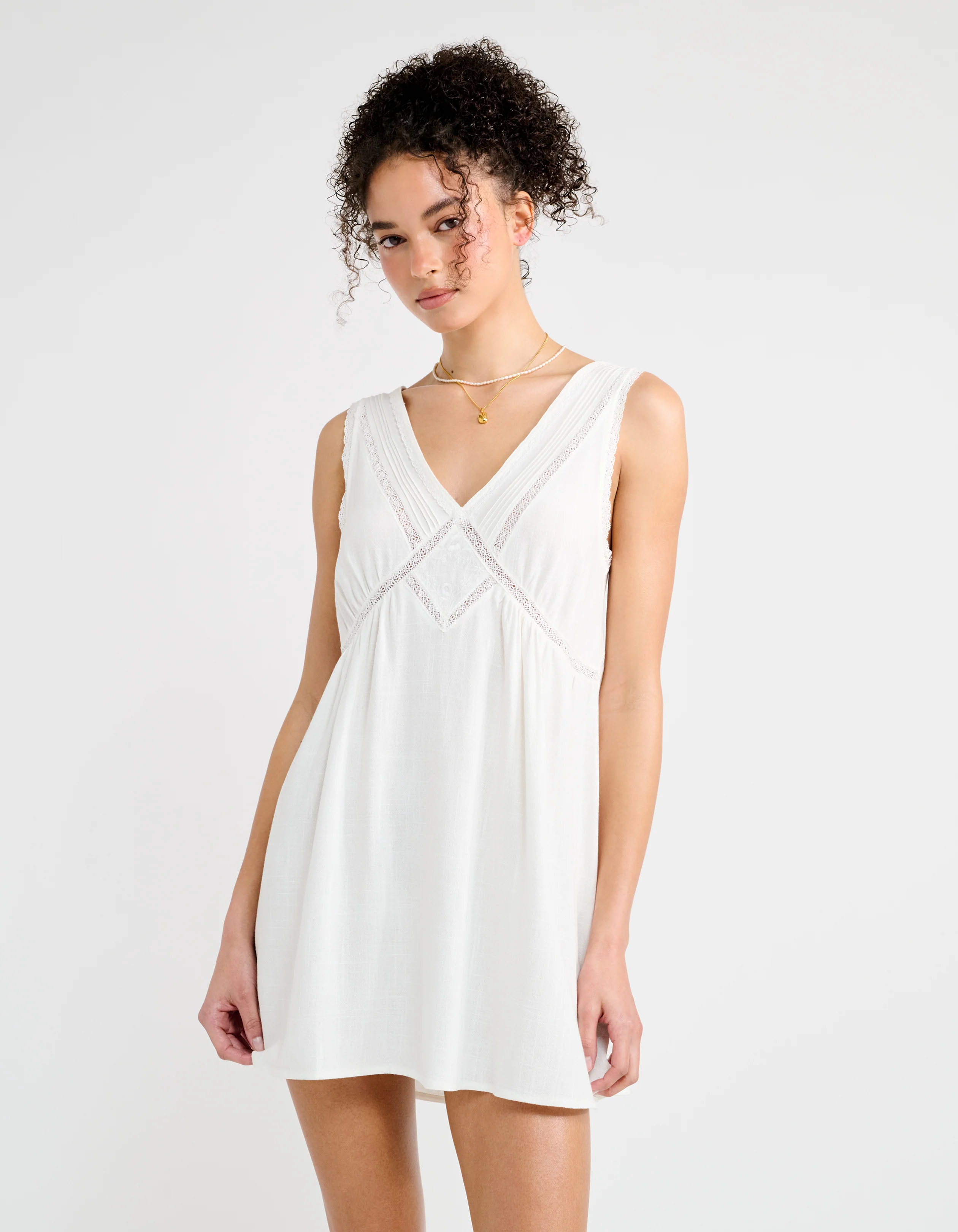 Wayside Mini Dress | White - Image 3